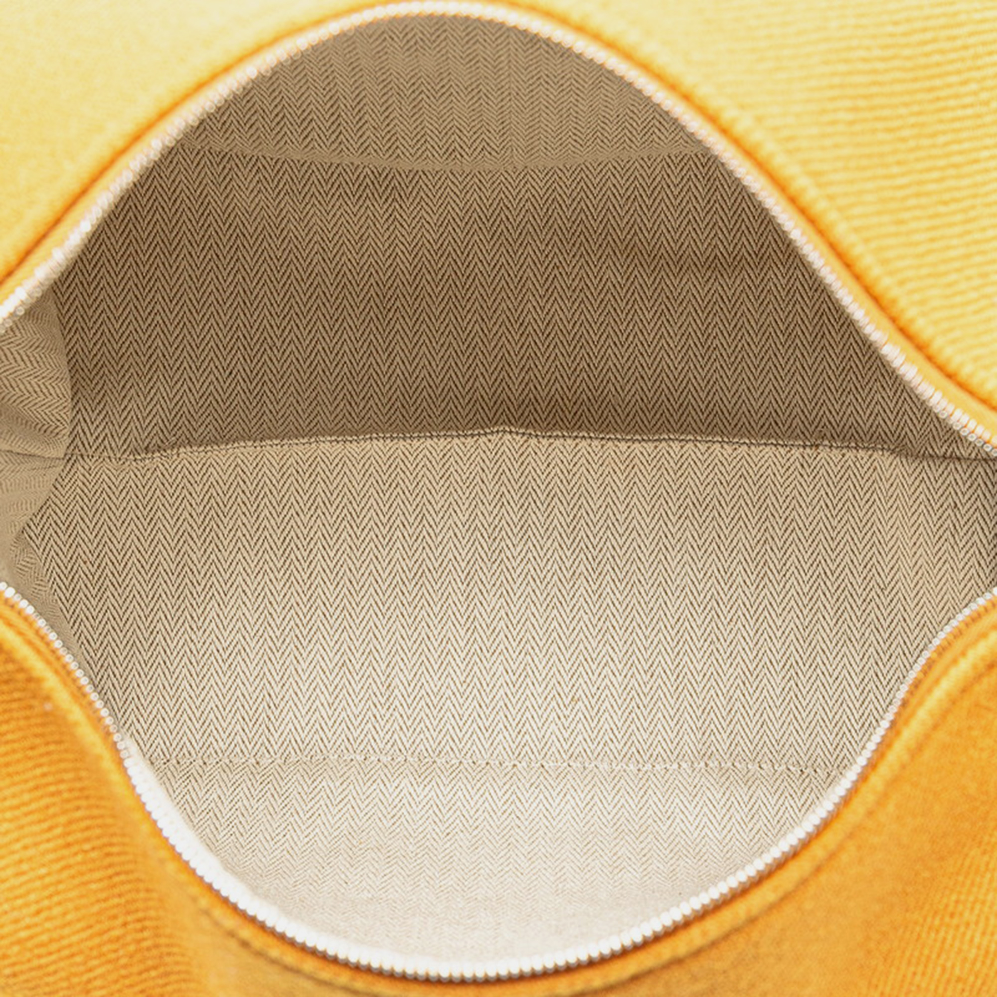 Hermes Yellow Canvas Brid A Black GM Handbag 