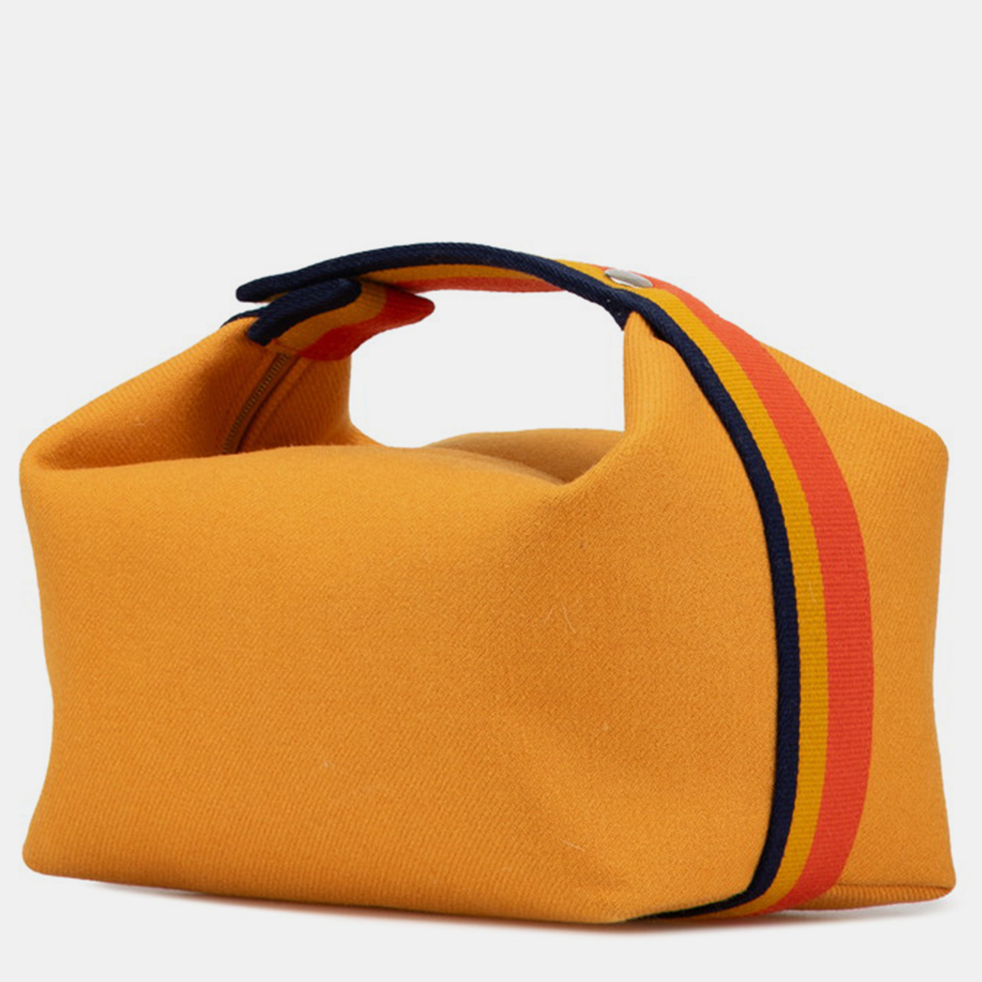 Hermes Yellow Canvas Brid A Black GM Handbag 