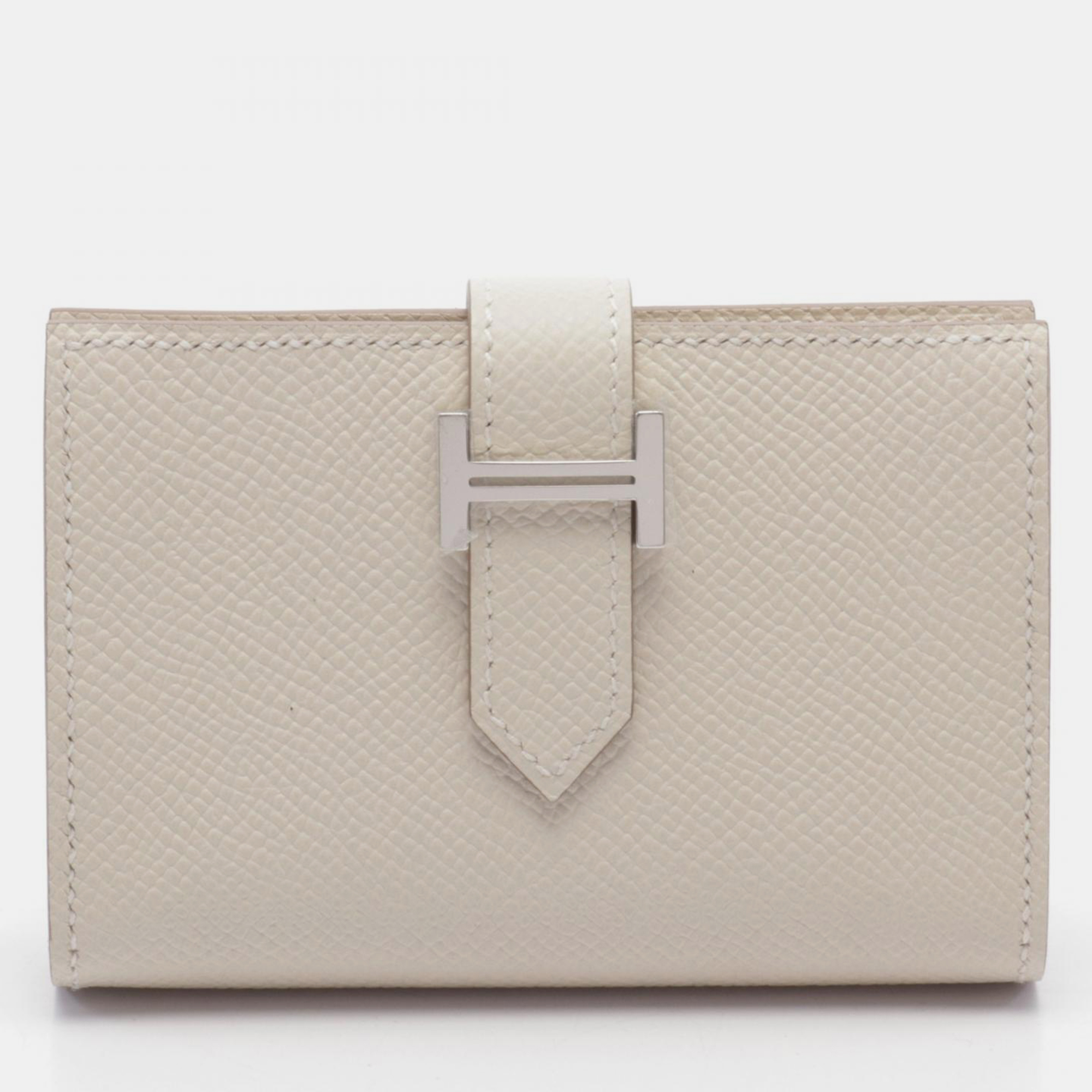 

Hermes Beaun Mini Cre Card Case, White