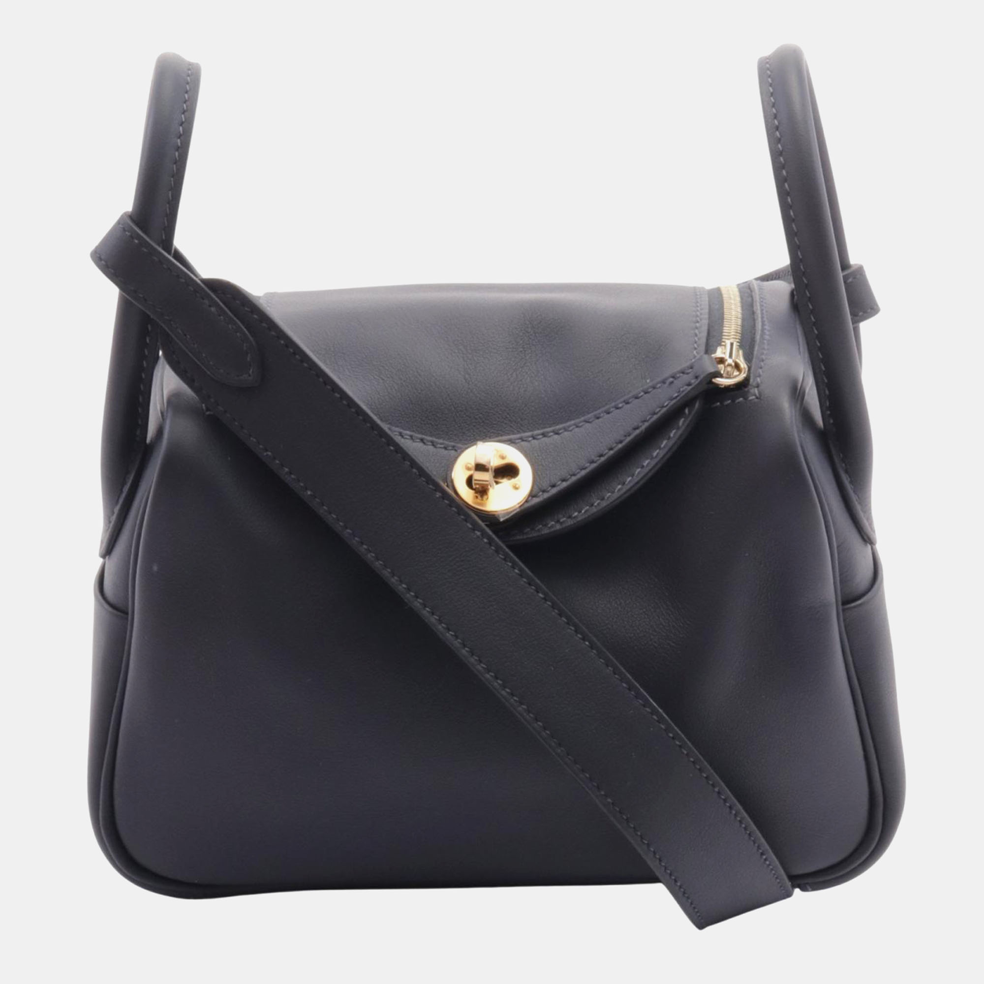 

Hermes Lindy Mini Verso Shoulder Bag, Navy blue