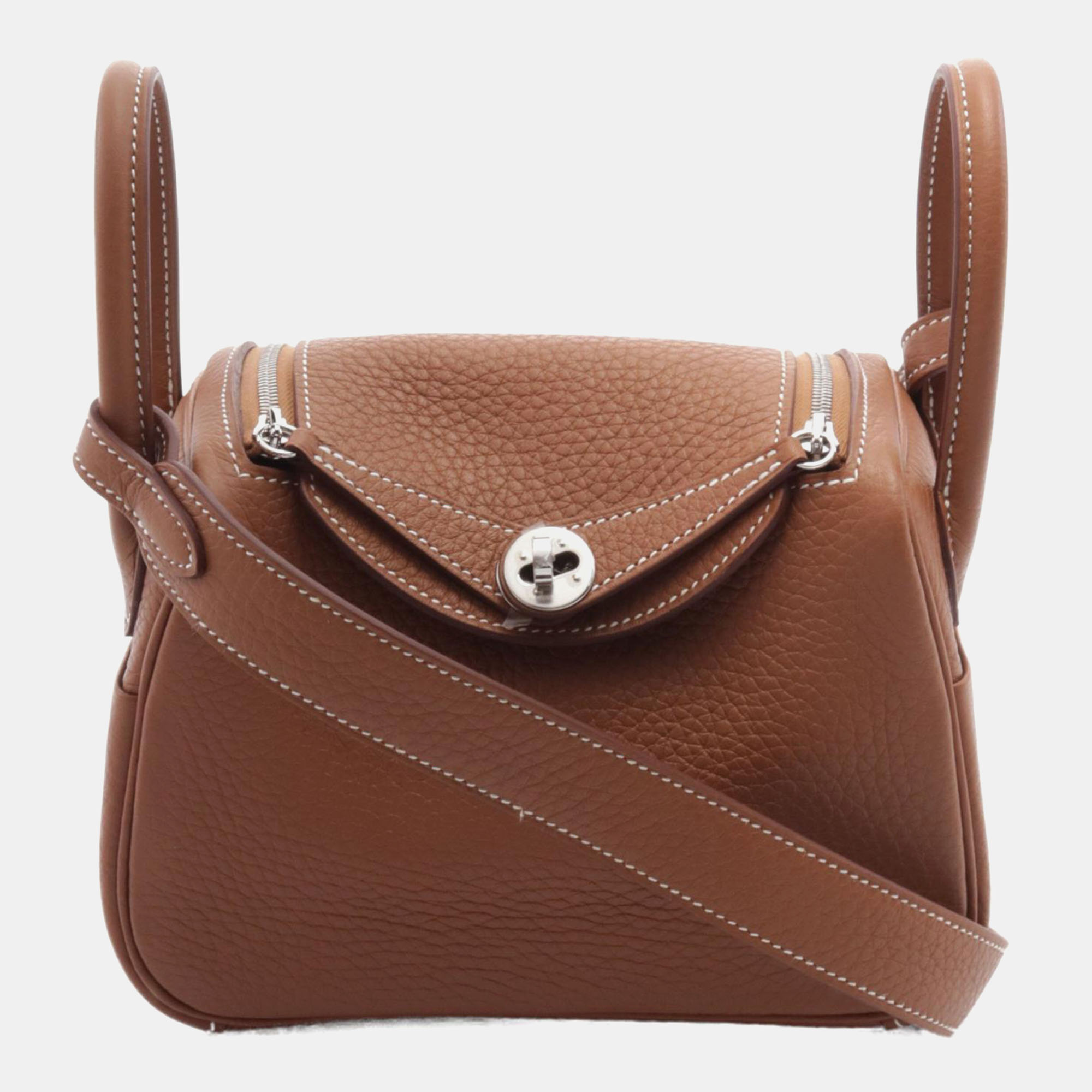 

Hermes Lindy Mini Shoulder Bag Leather, Brown