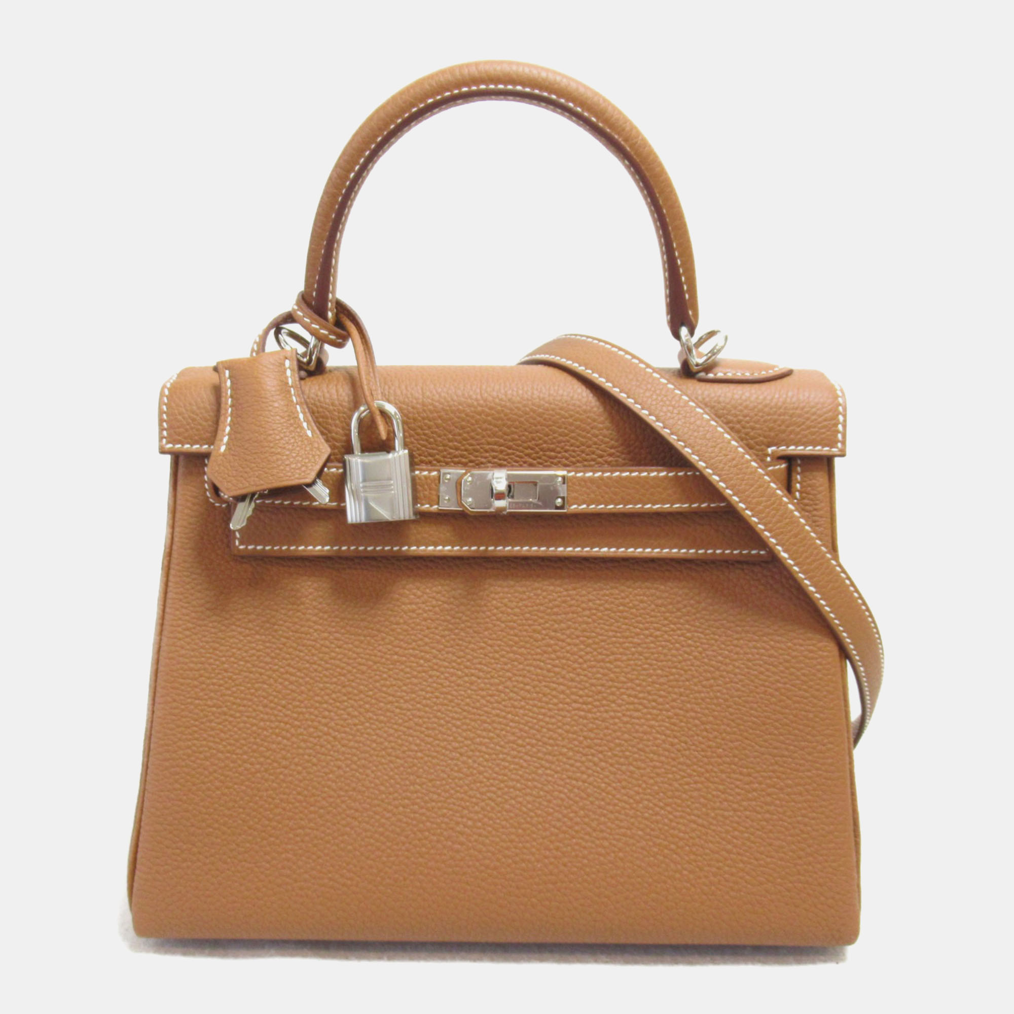 

Hermes Kelly 25 Togo Leather Handbag, Brown