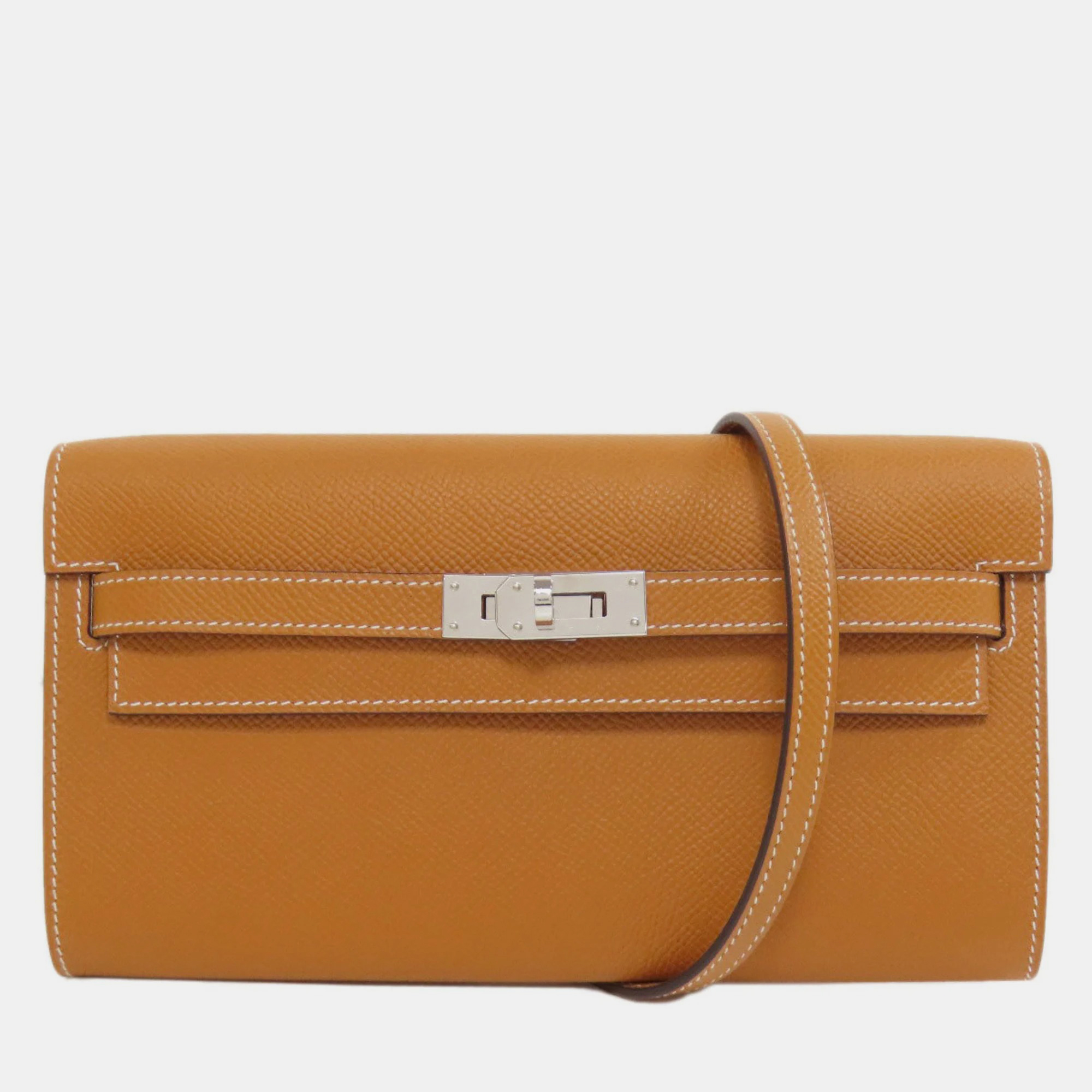 

Hermes Brown Epsom Leather Kelly To Go Wallet