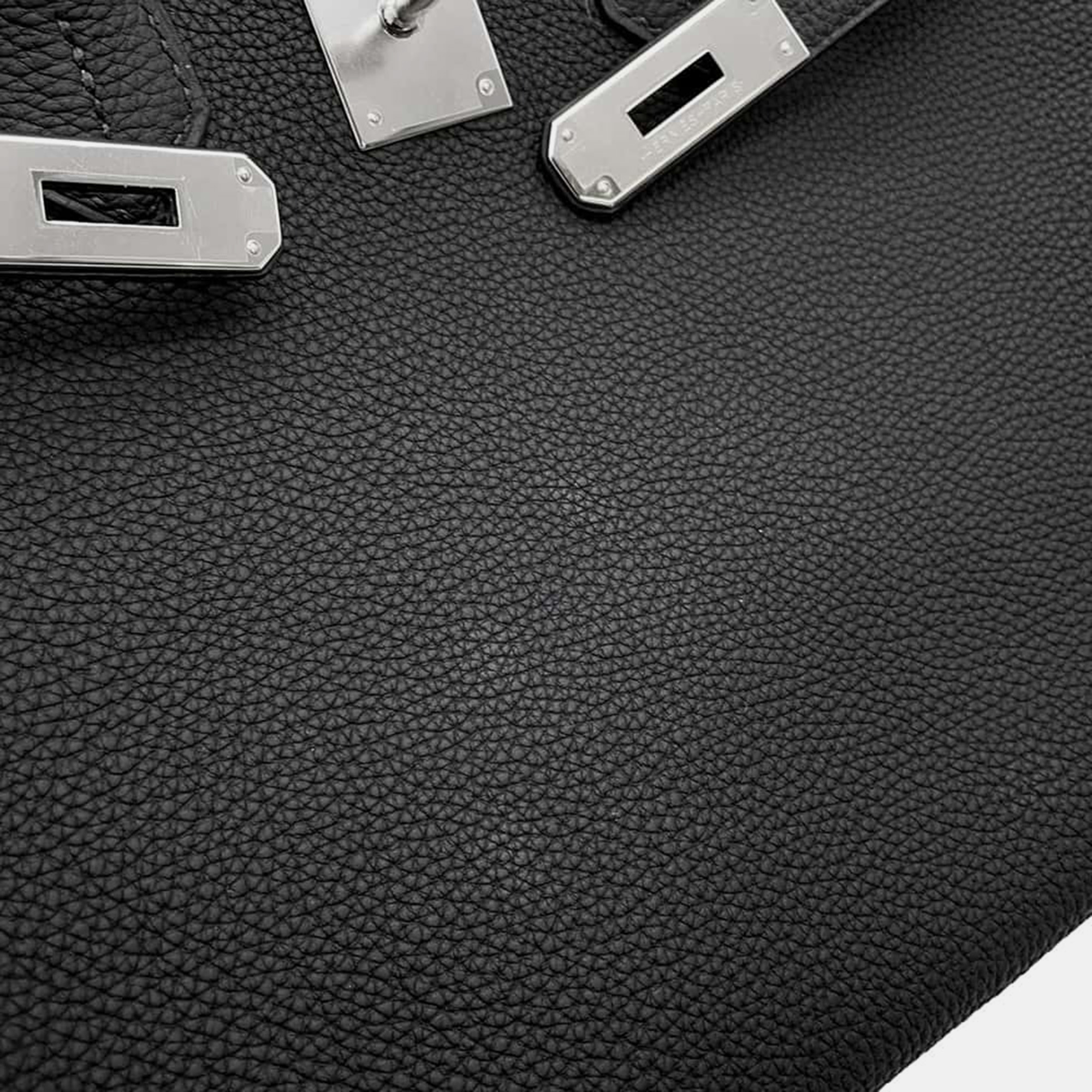 Hermes Black Togo Leather Birkin 30 Tote Bag 