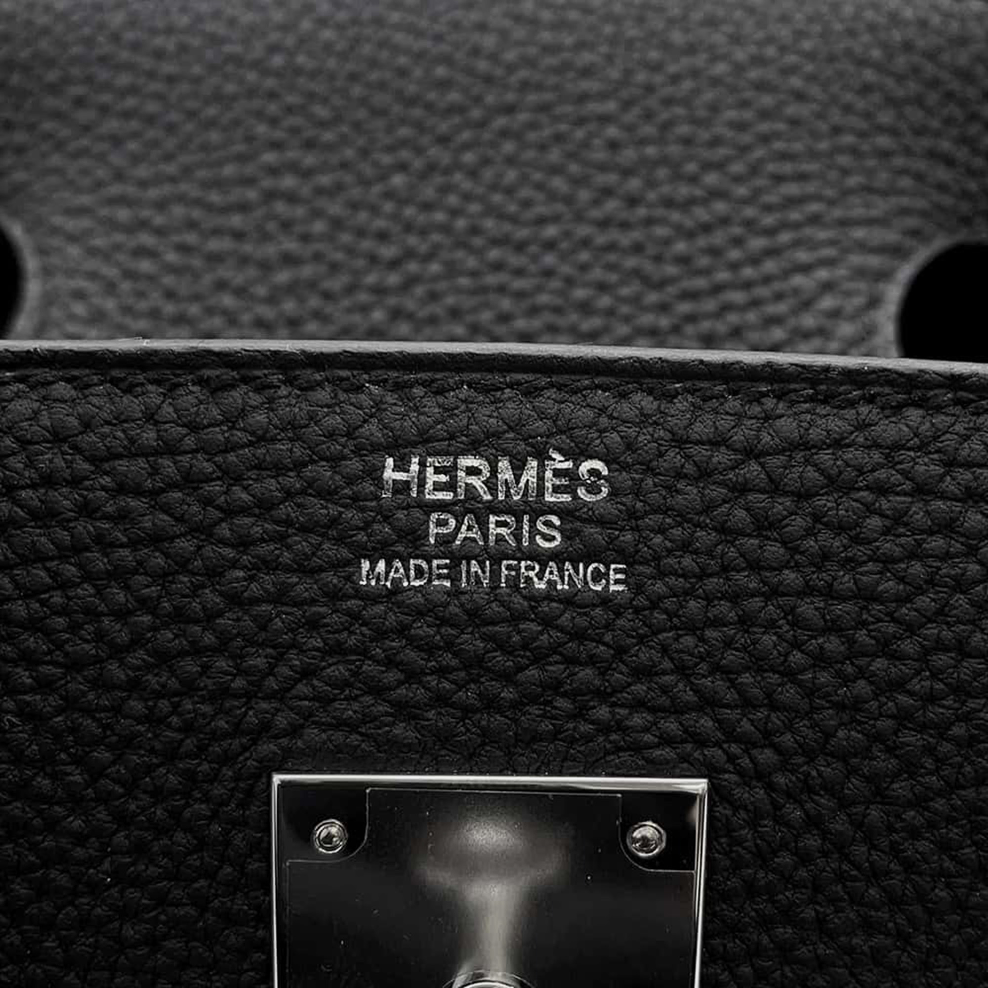 Hermes Black Togo Leather Birkin 30 Tote Bag 
