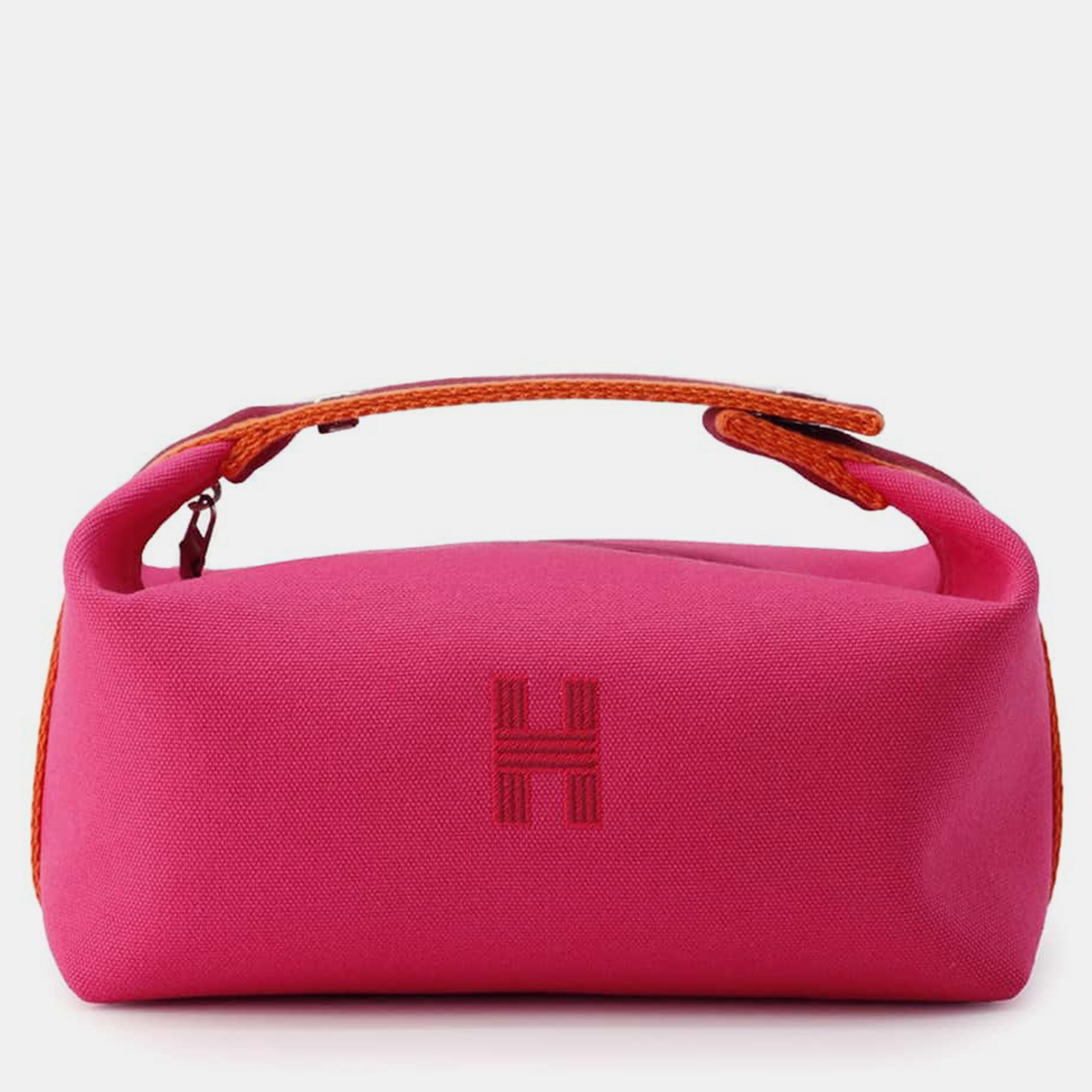 

Hermes Hibiscus Canvas Bride- A -Bac PM Bag, Pink