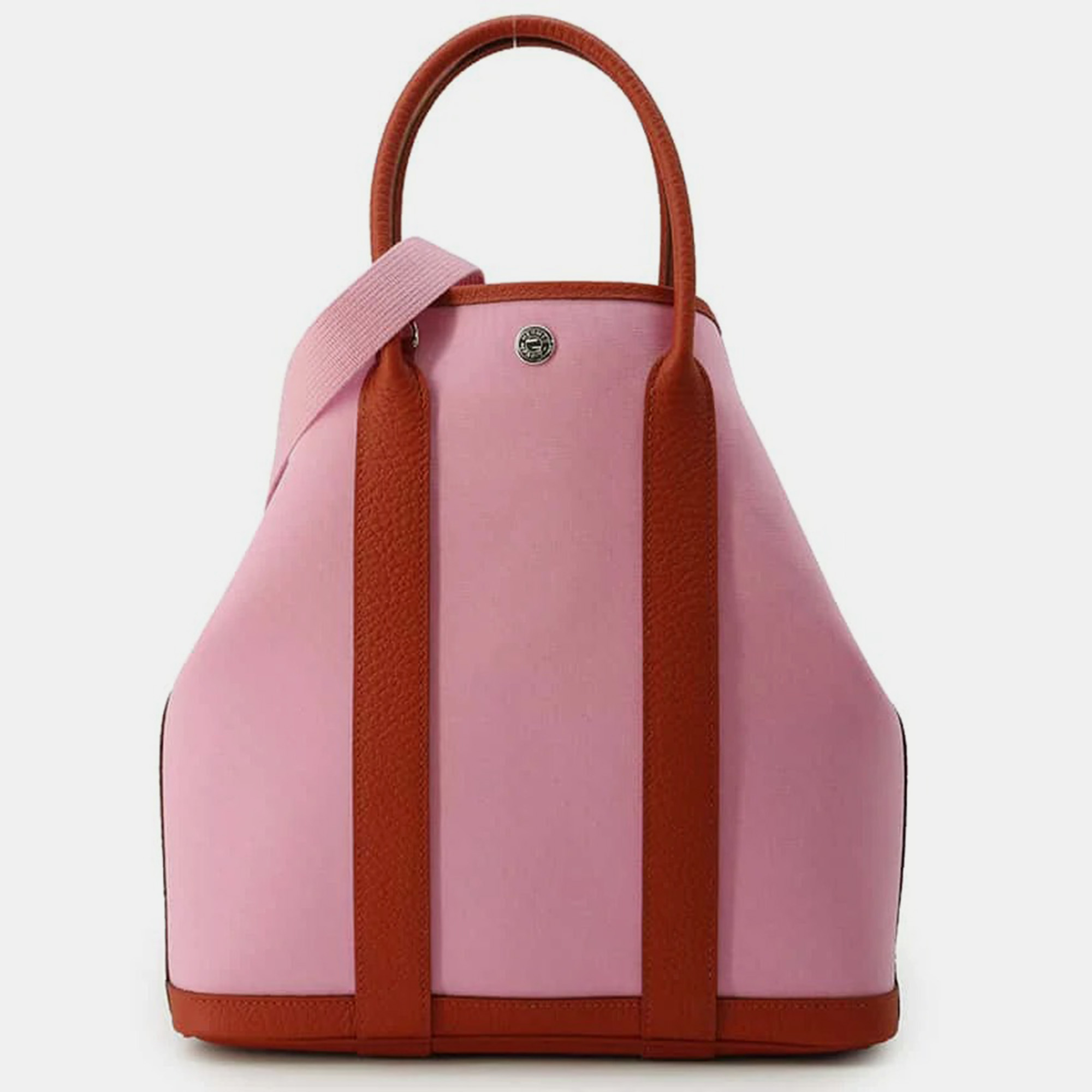 

Hermes Pink/Rouge Duchesse Toilet Officer Vache Leather Garden Party PM Bag