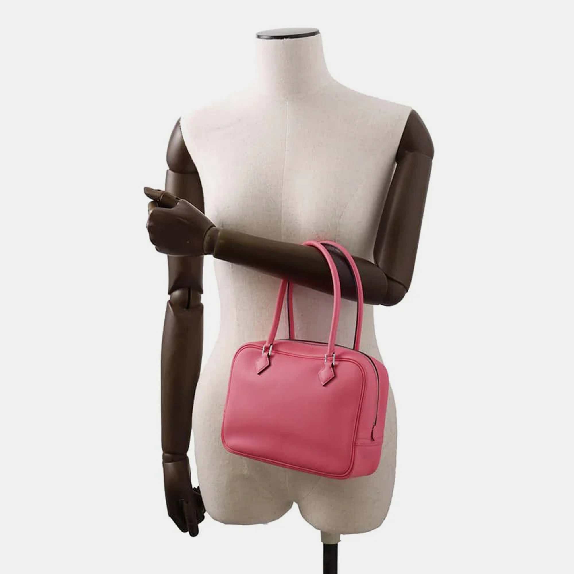 Hermes Rose Azalee Swift Leather Size Plume Bag 