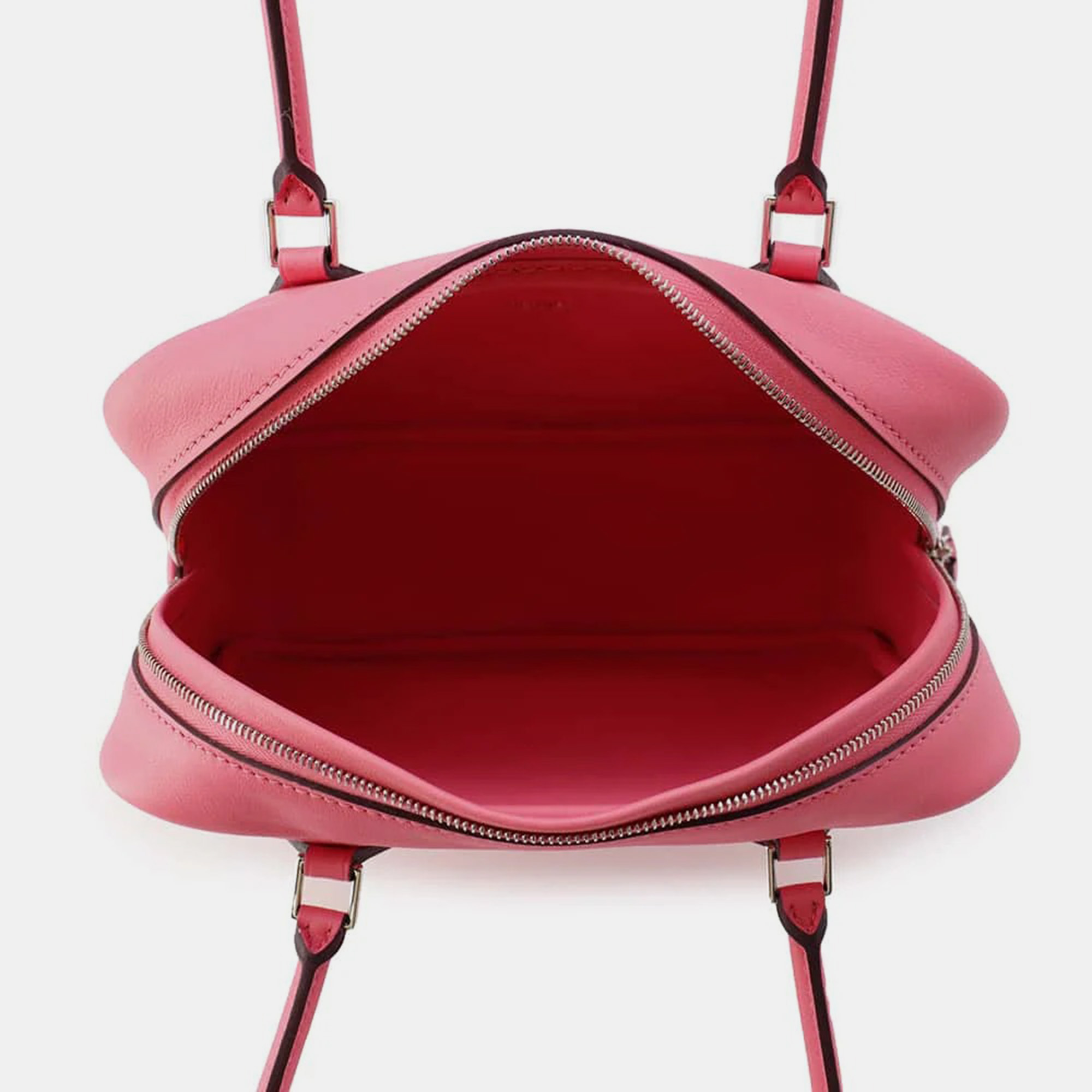 Hermes Rose Azalee Swift Leather Size Plume Bag 