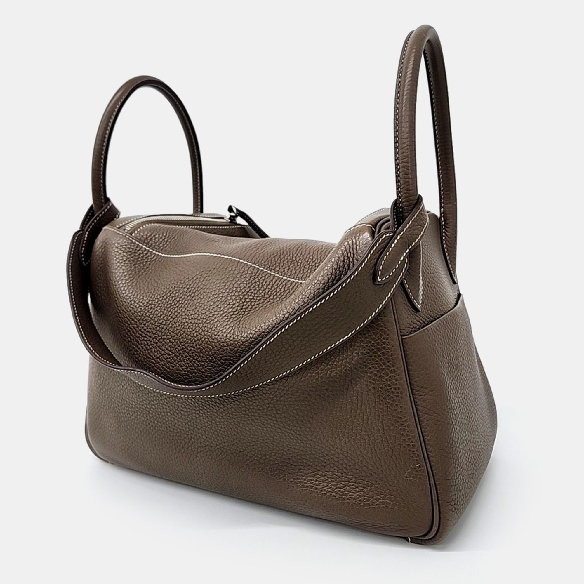 Hermes Brown Leather Lindy 30 bag 