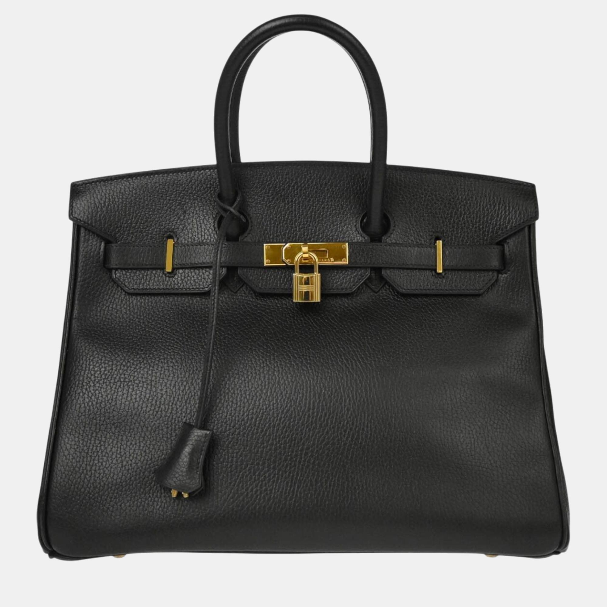 

Hermes Black Ardennes Birkin 35 Handbag