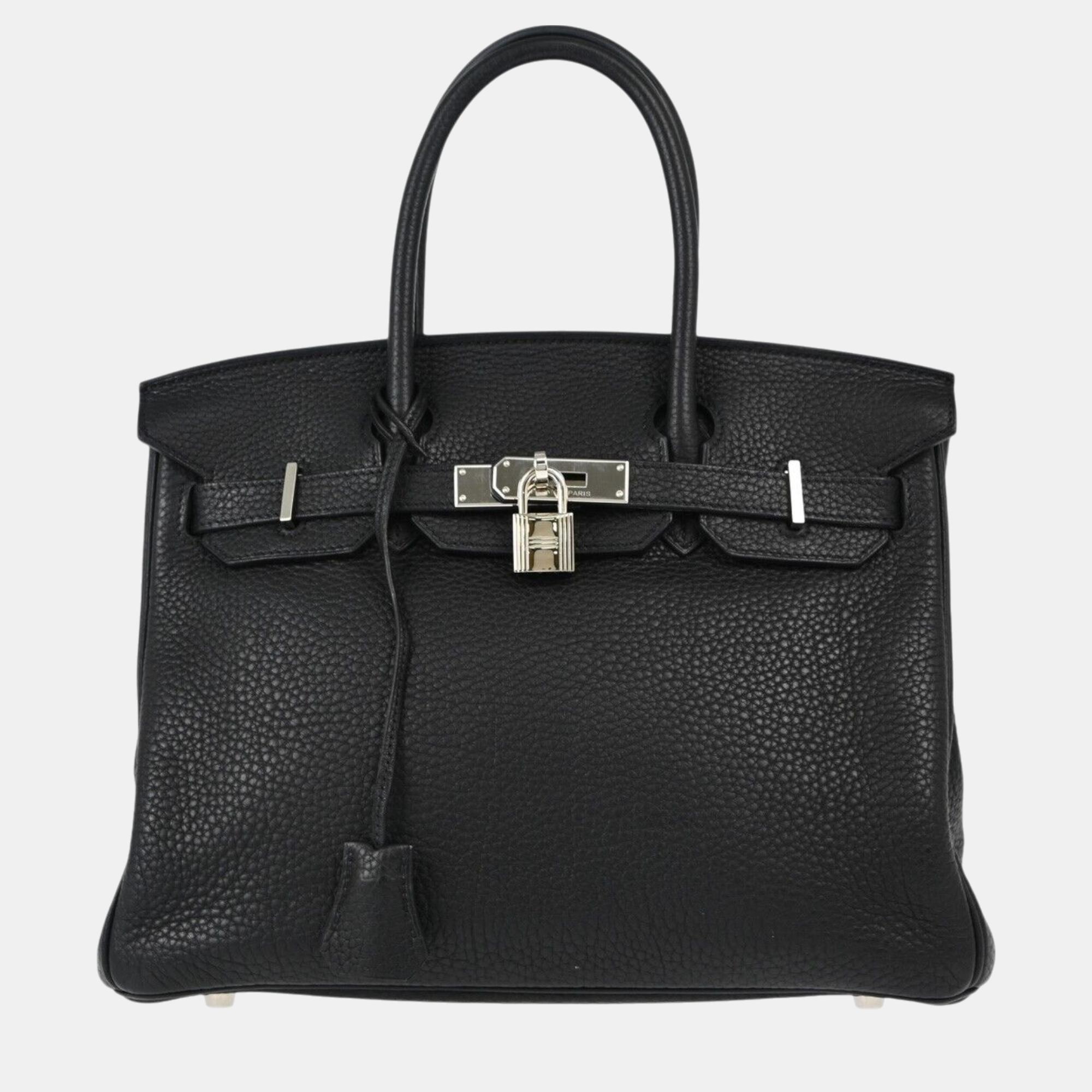 

Hermes Black Togo Birkin 30 Handbag