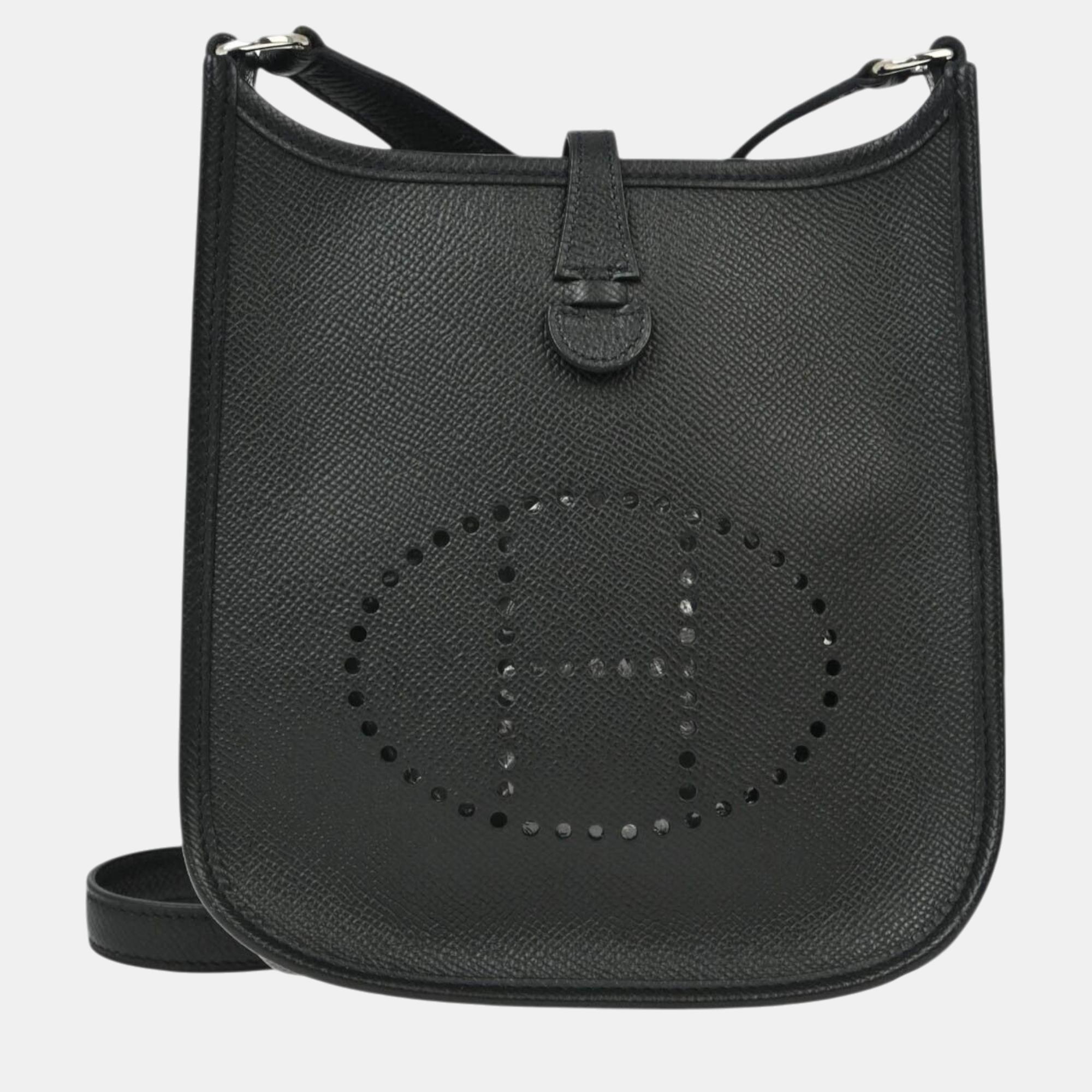 

Hermes Black Epsom Evelyne TPM Shoulder Bag