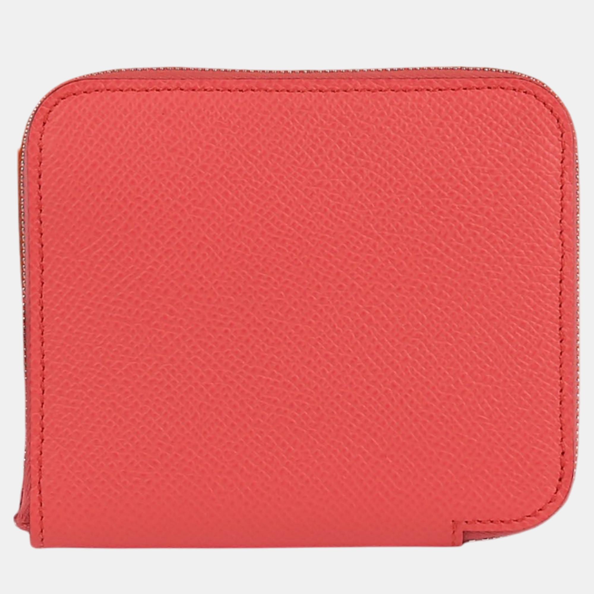 

Hermes Azap Silk Compact Half Wallet, Pink