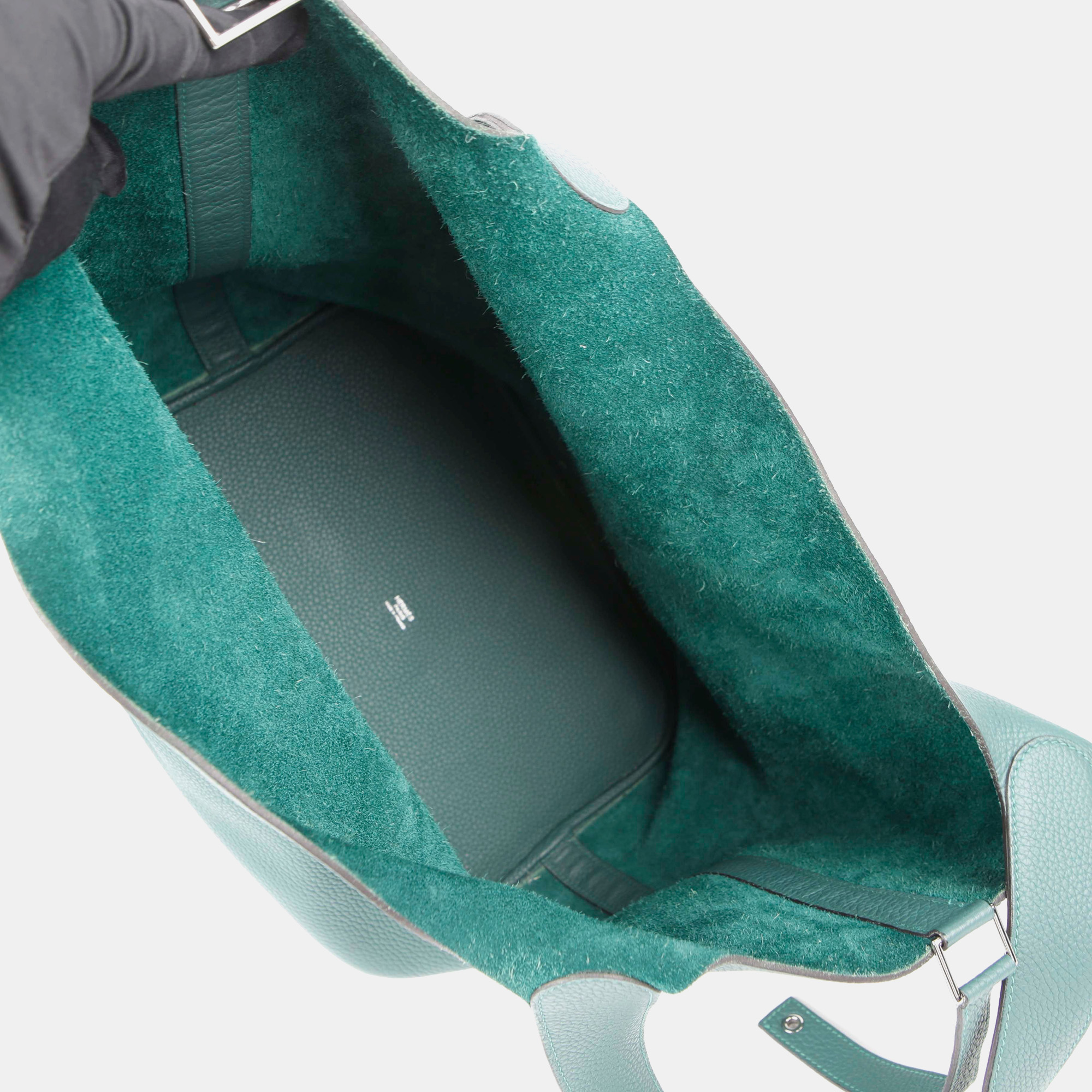 Hermes Green Leather Picotin Lock Tote Bag 