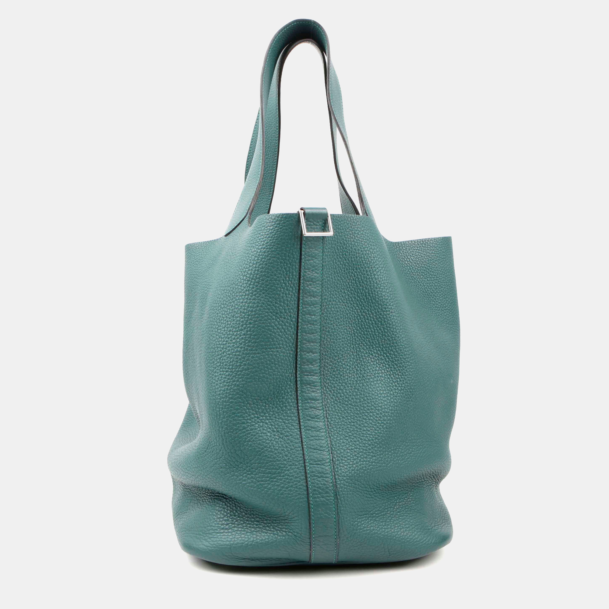 Hermes Green Leather Picotin Lock Tote Bag 