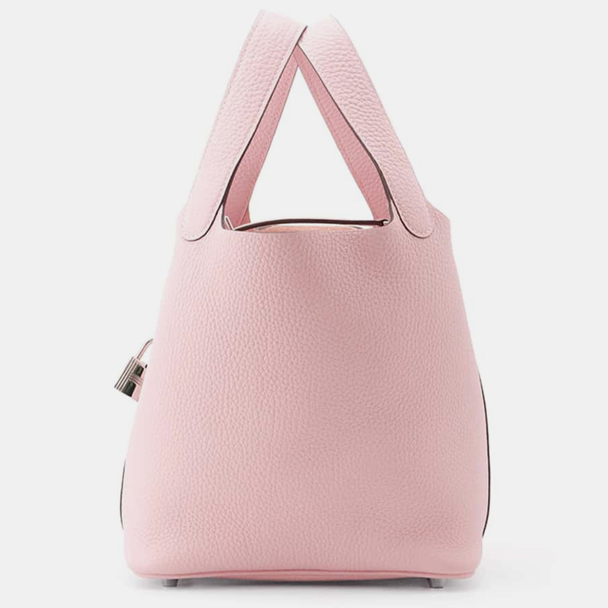 

Hermes Rose Sakura Taurillon Clemence Picotin Lock PM Bag, Pink