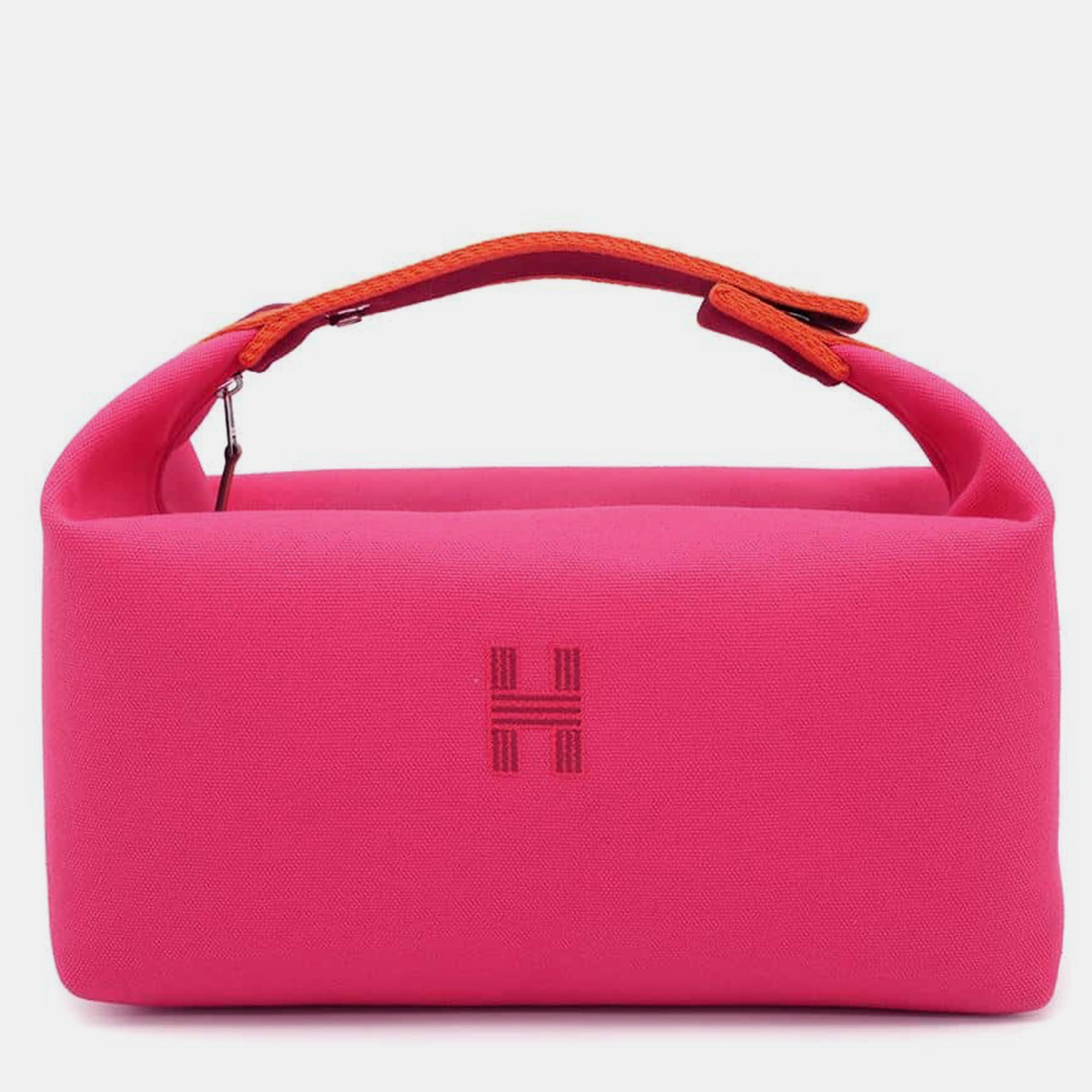 

Hermes Hibiscus Canvas Bride-A-Brac GM Bag, Pink