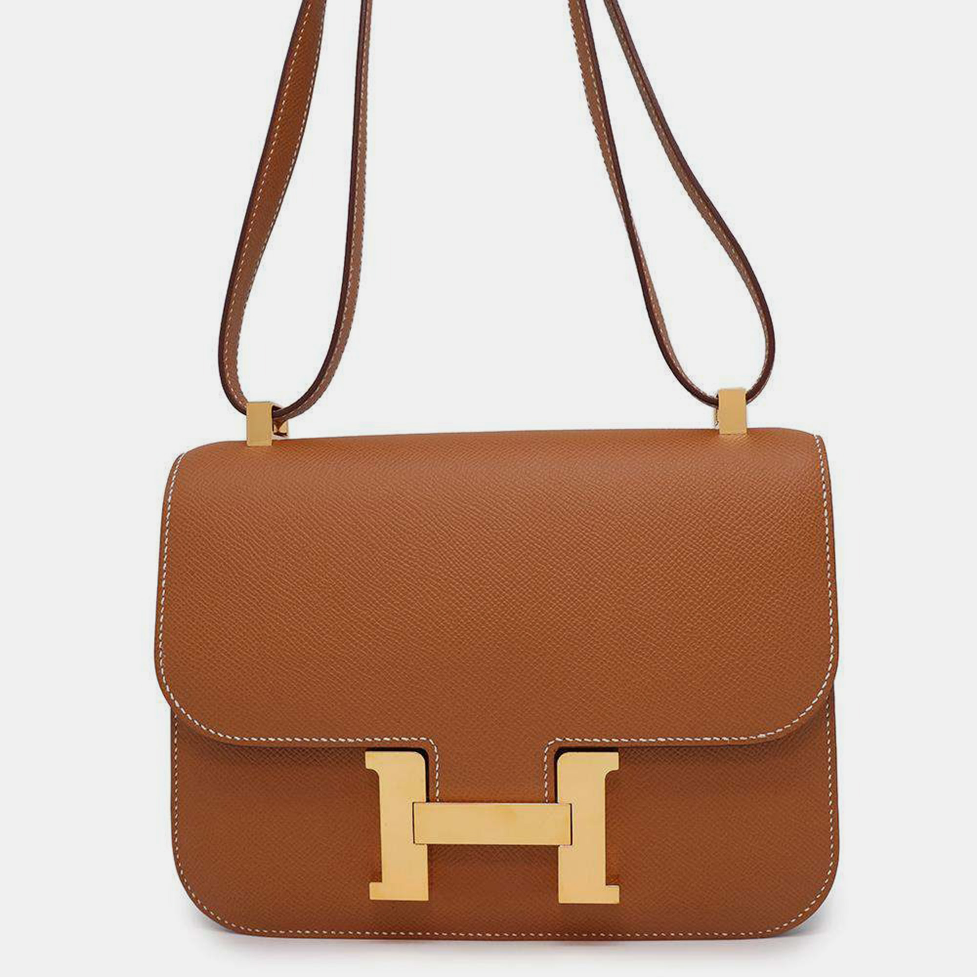 

Hermes Gold Epsom Leather Constance 24 Shoulder Bag