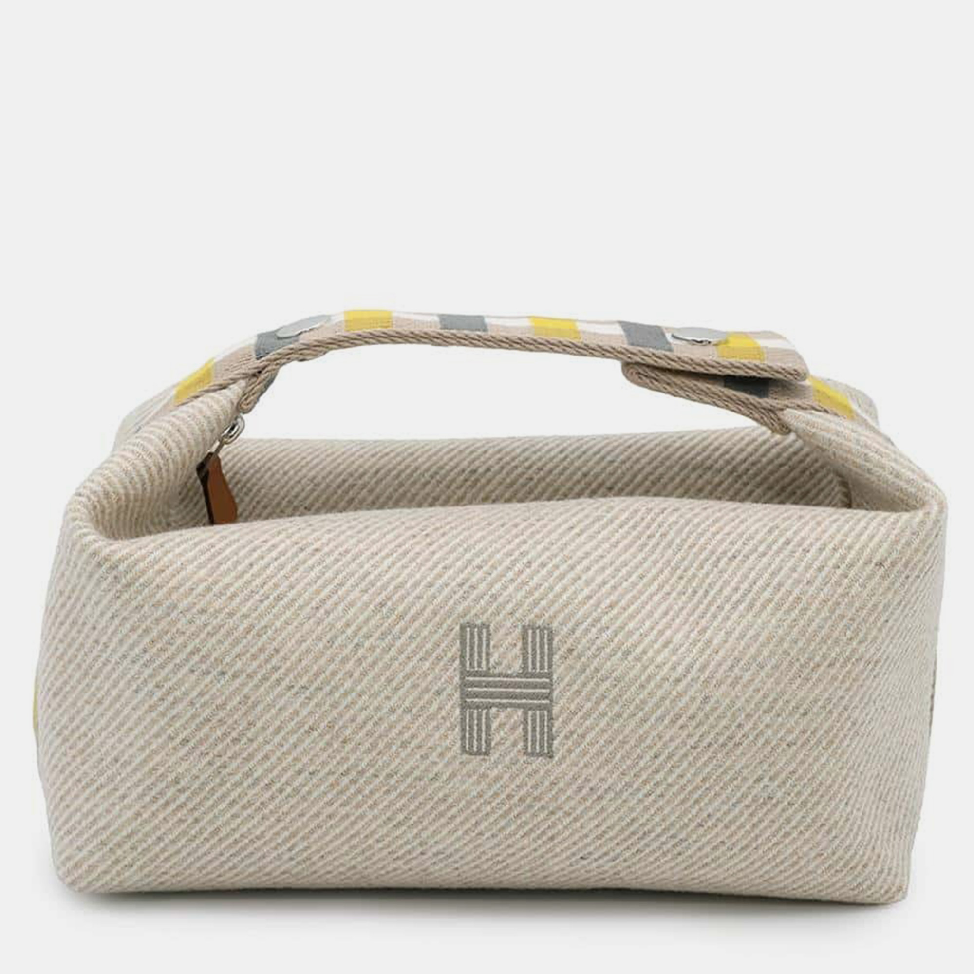 

Hermes Sage Canvas Bride-A-Brac PM Case Bag, Green