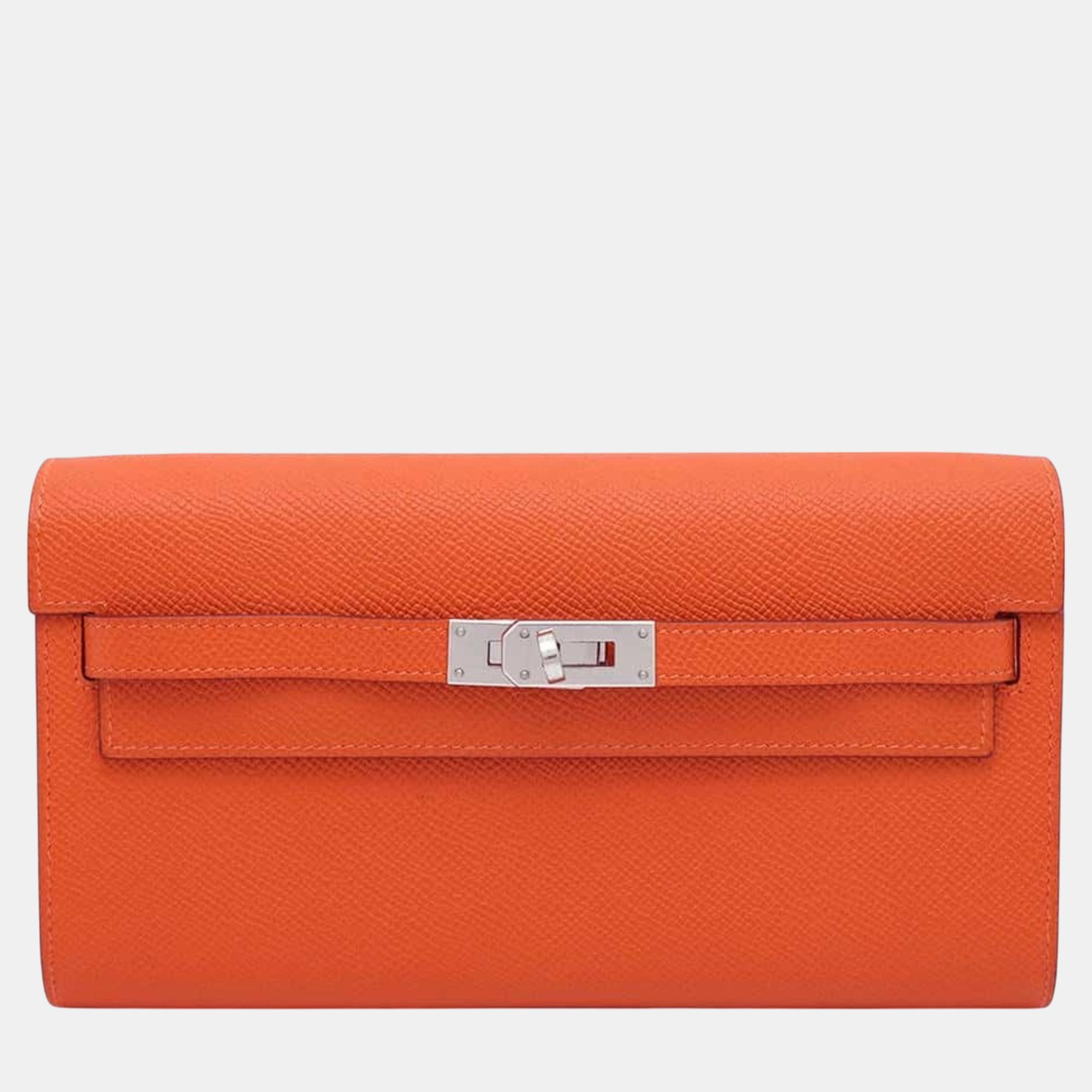 

Hermes Kelly Wallet Long To Go Orange Epson