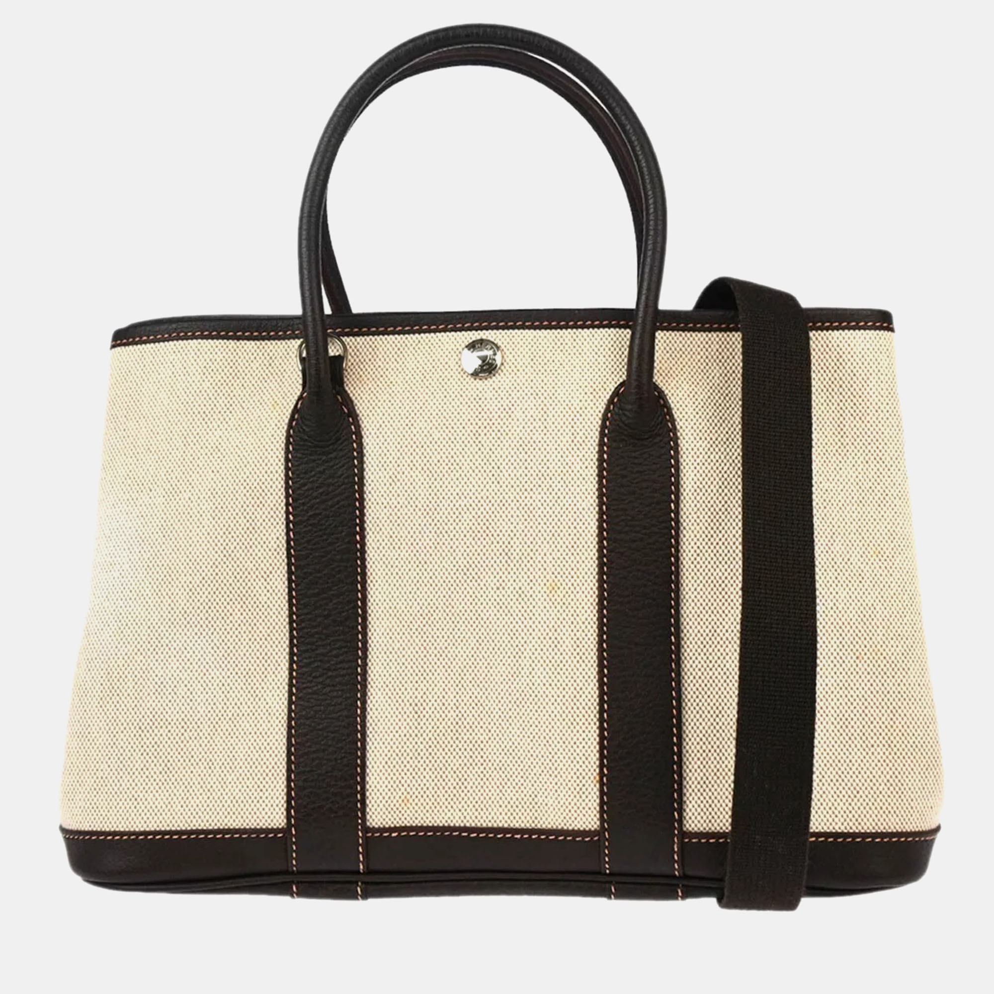 

Hermes Beige Toile H Garden Party TPM Tote