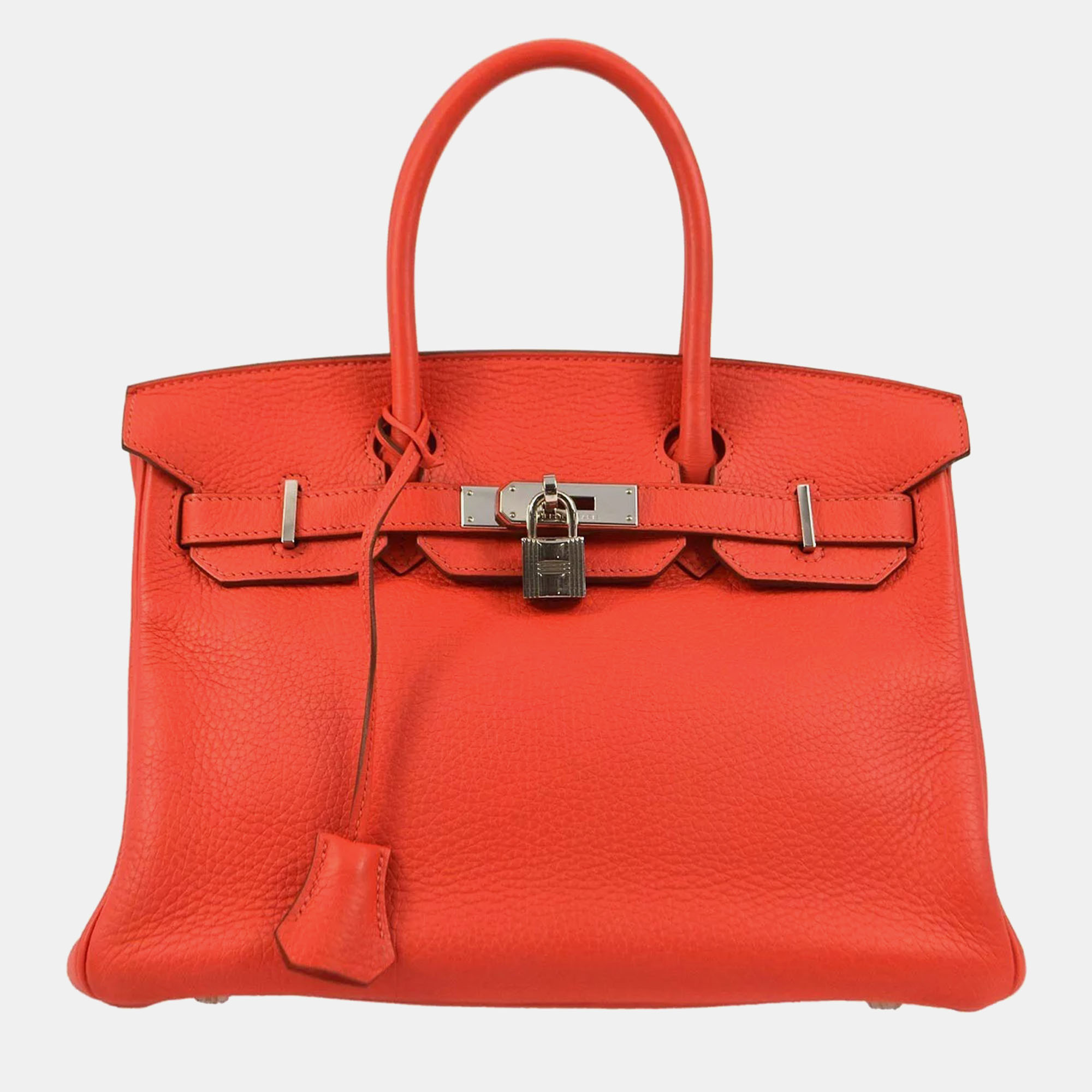 

Hermes Pink Taurillon Clemence Birkin 30 Tote Bag