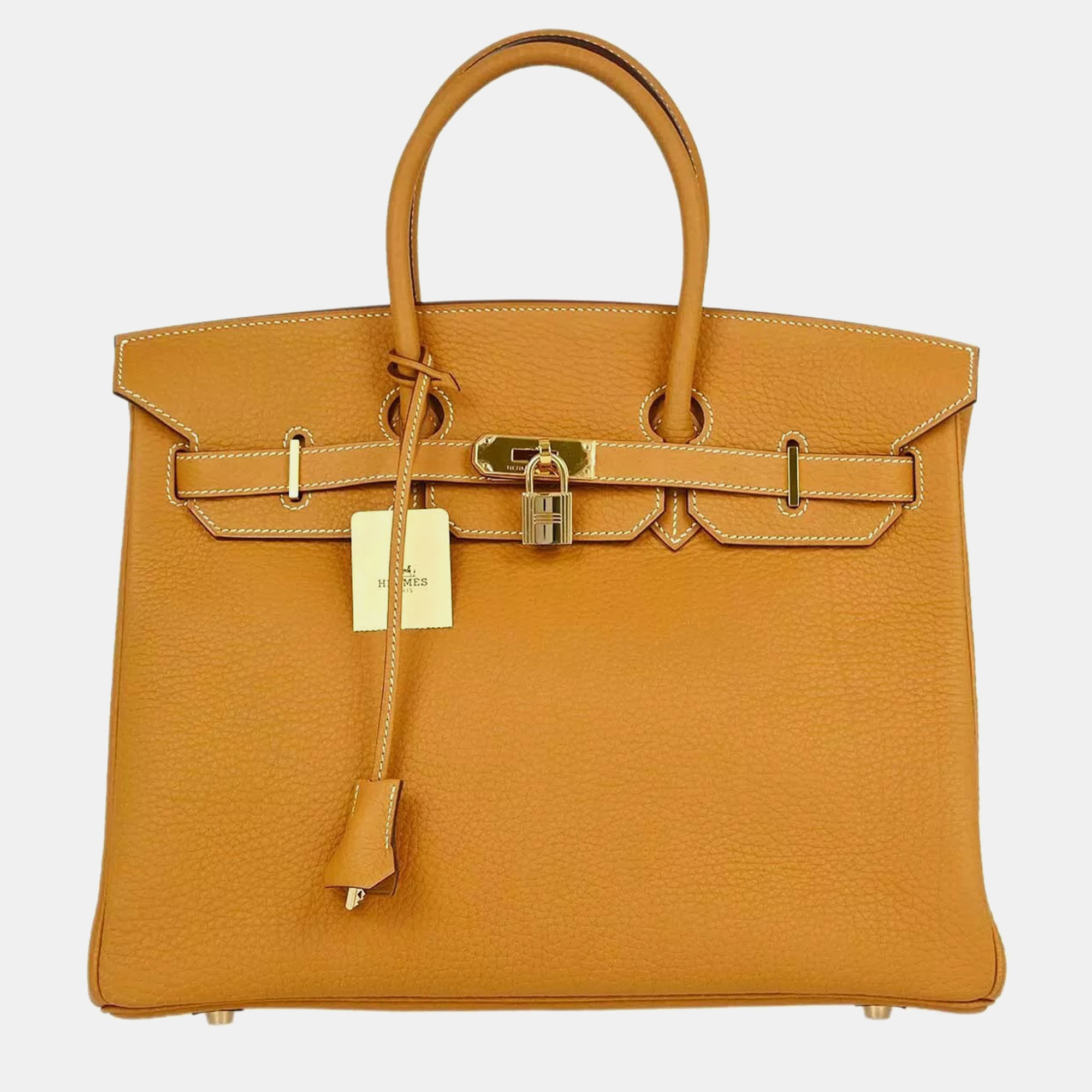 

Hermes Natural Sable Fjord Birkin 35 Handbag, Brown