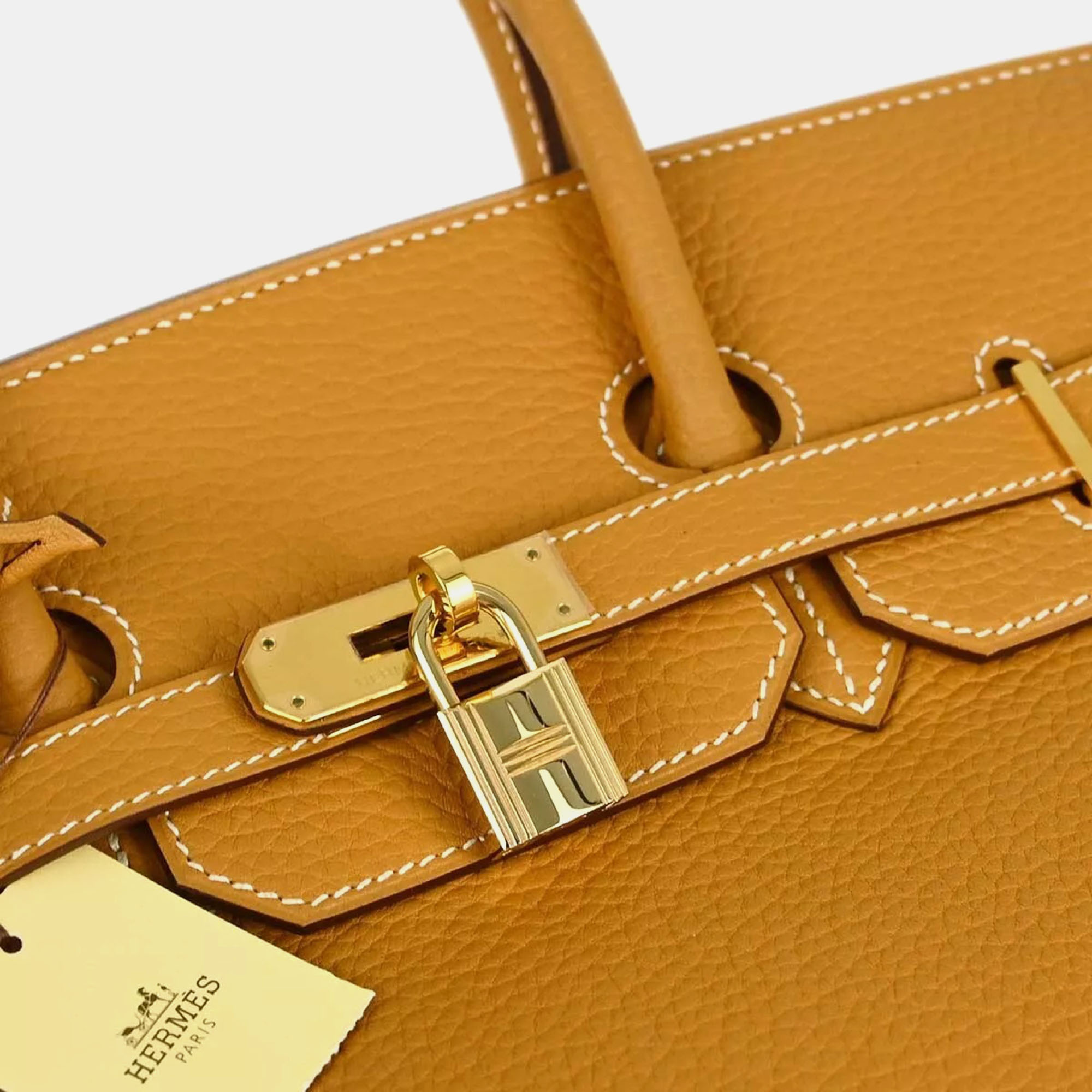 Hermes Natural Sable Fjord Birkin 35 Handbag 