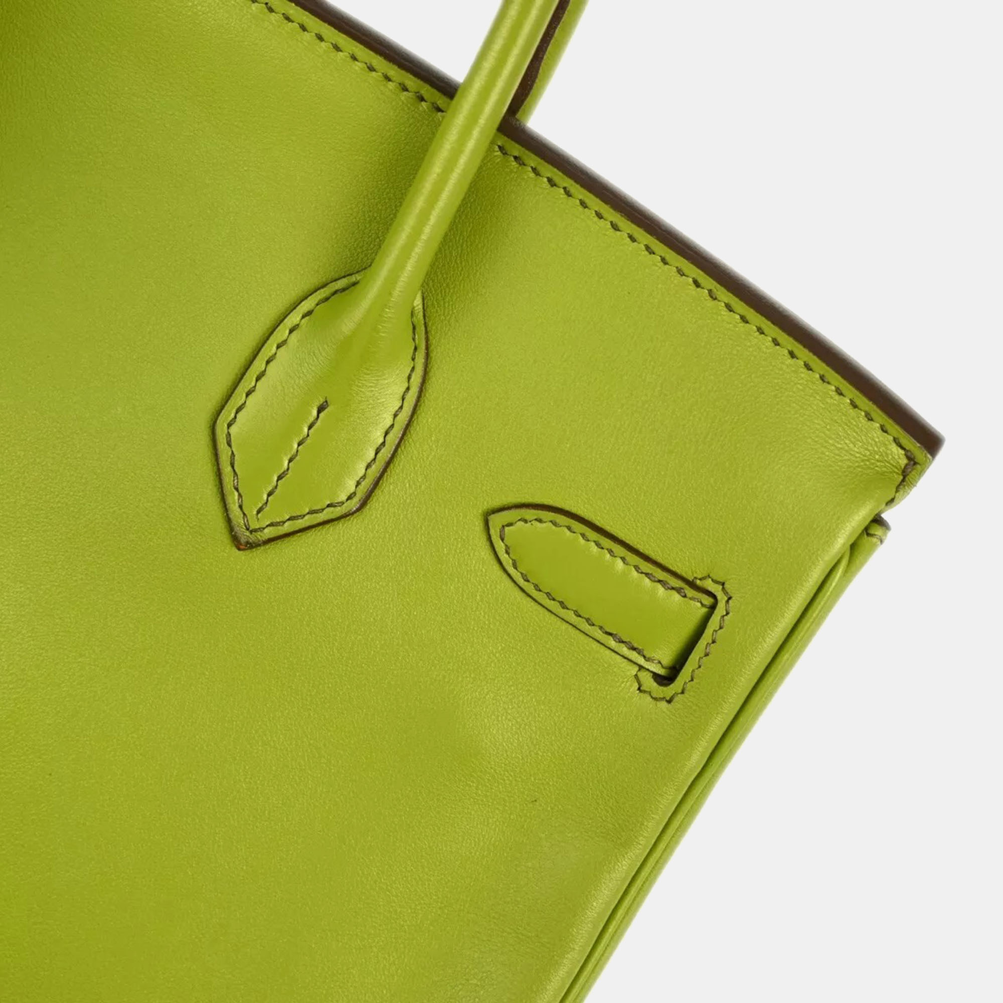 Hermes Green Swift Birkin 30 Handbag 