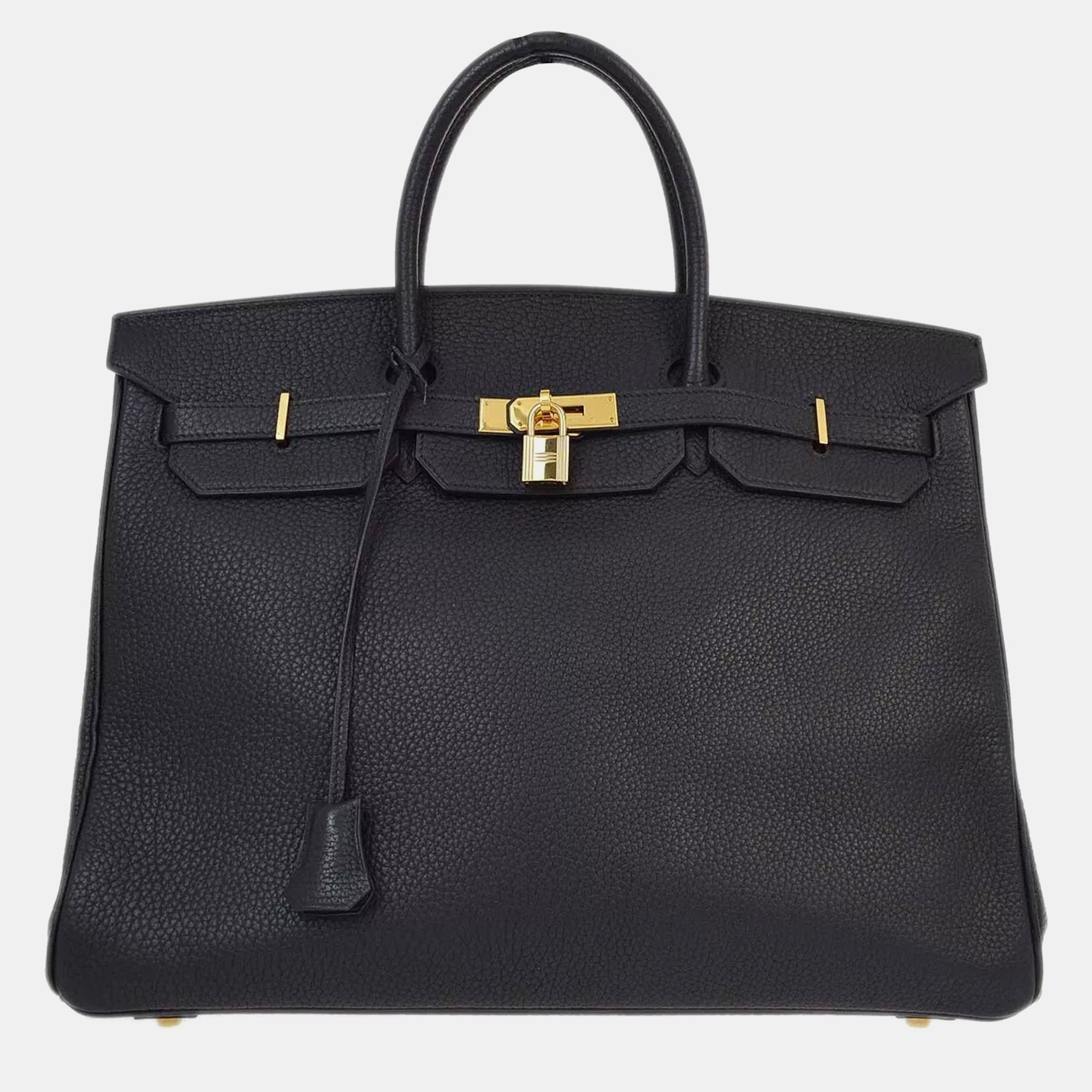 

Hermes Black Fjord Birkin 40 Handbag