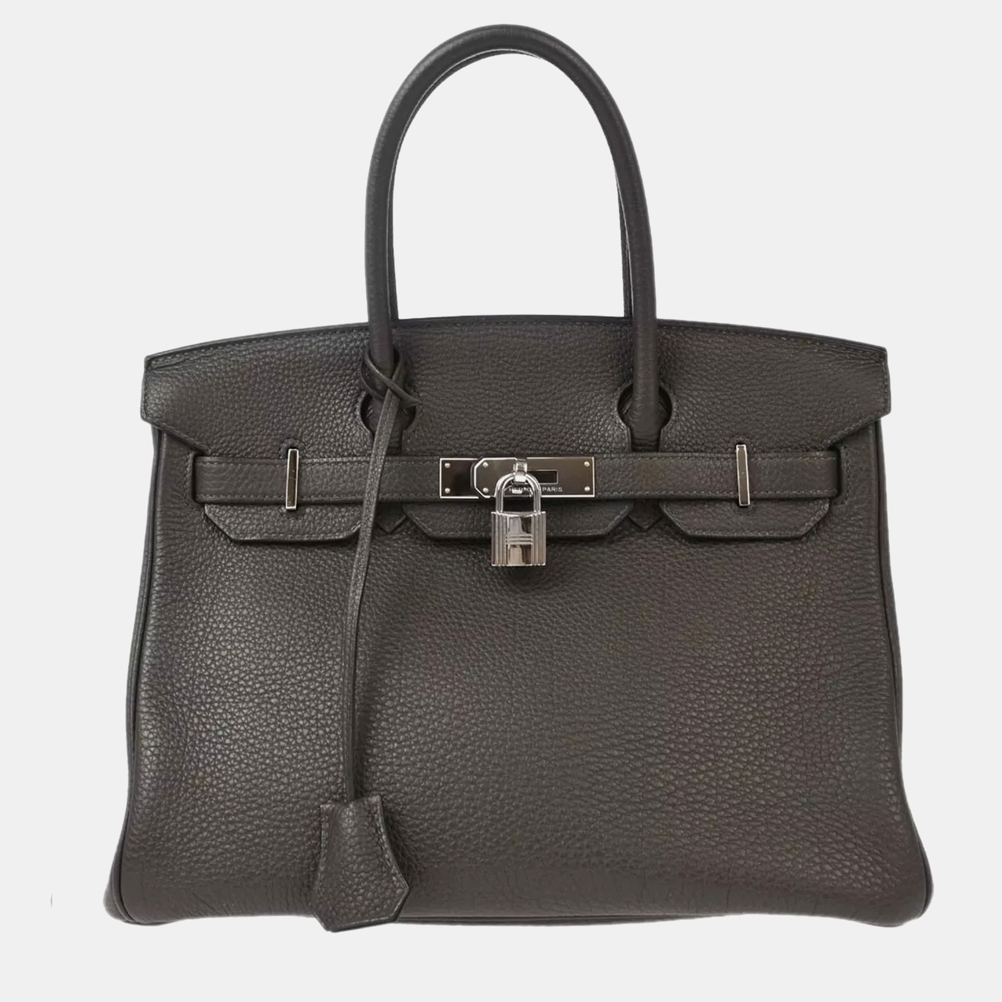 

Hermes Graphite Togo Birkin 30 Handbag, Black