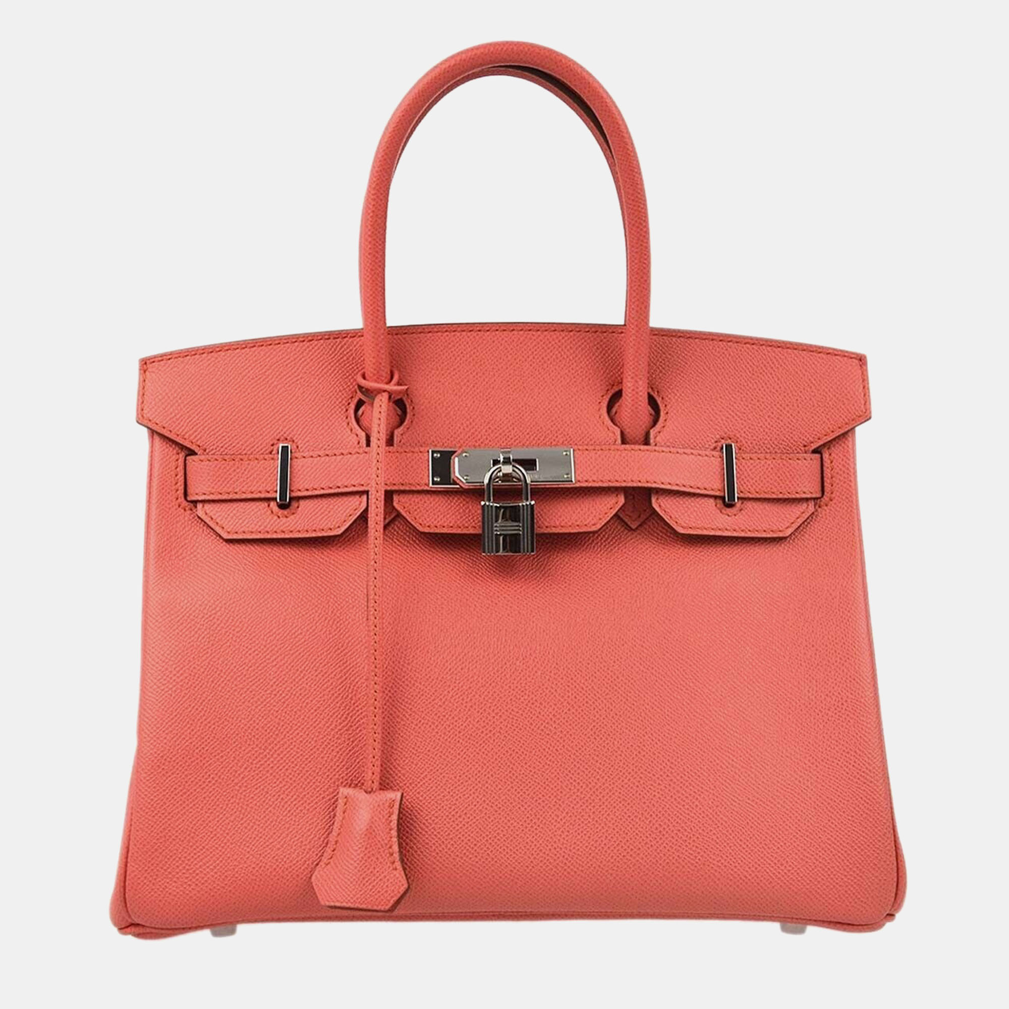 

Hermes Flamingo Epsom Birkin 30 Handbag, Pink