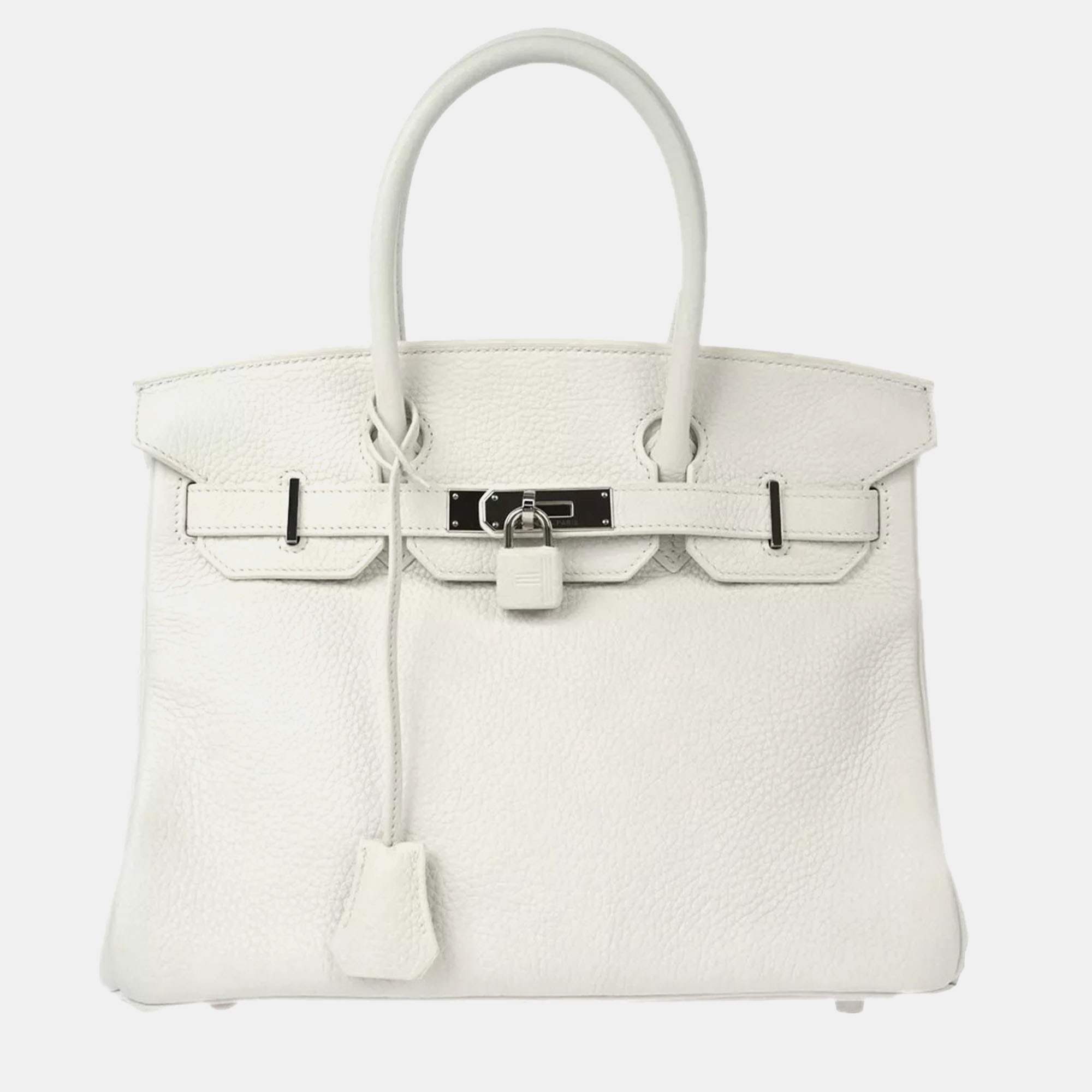 

Hermes White Togo Birkin 30 Handbag