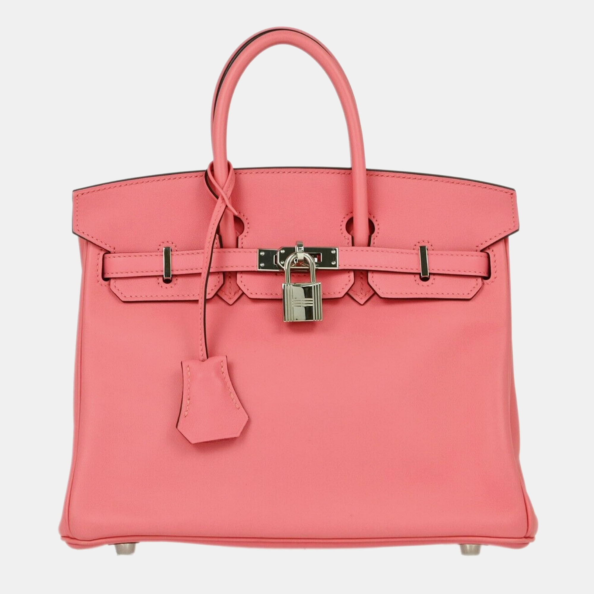 

Hermes Rose Azalee Swift Birkin 25 Handbag, Pink