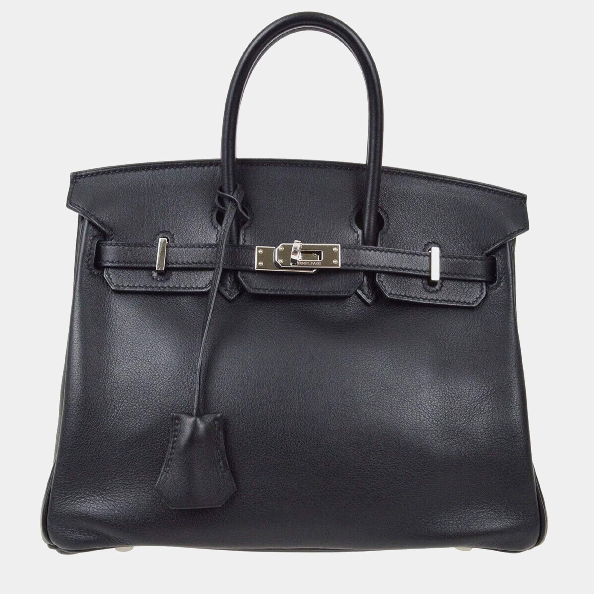 

Hermes Black Swift Birkin 25 Handbag