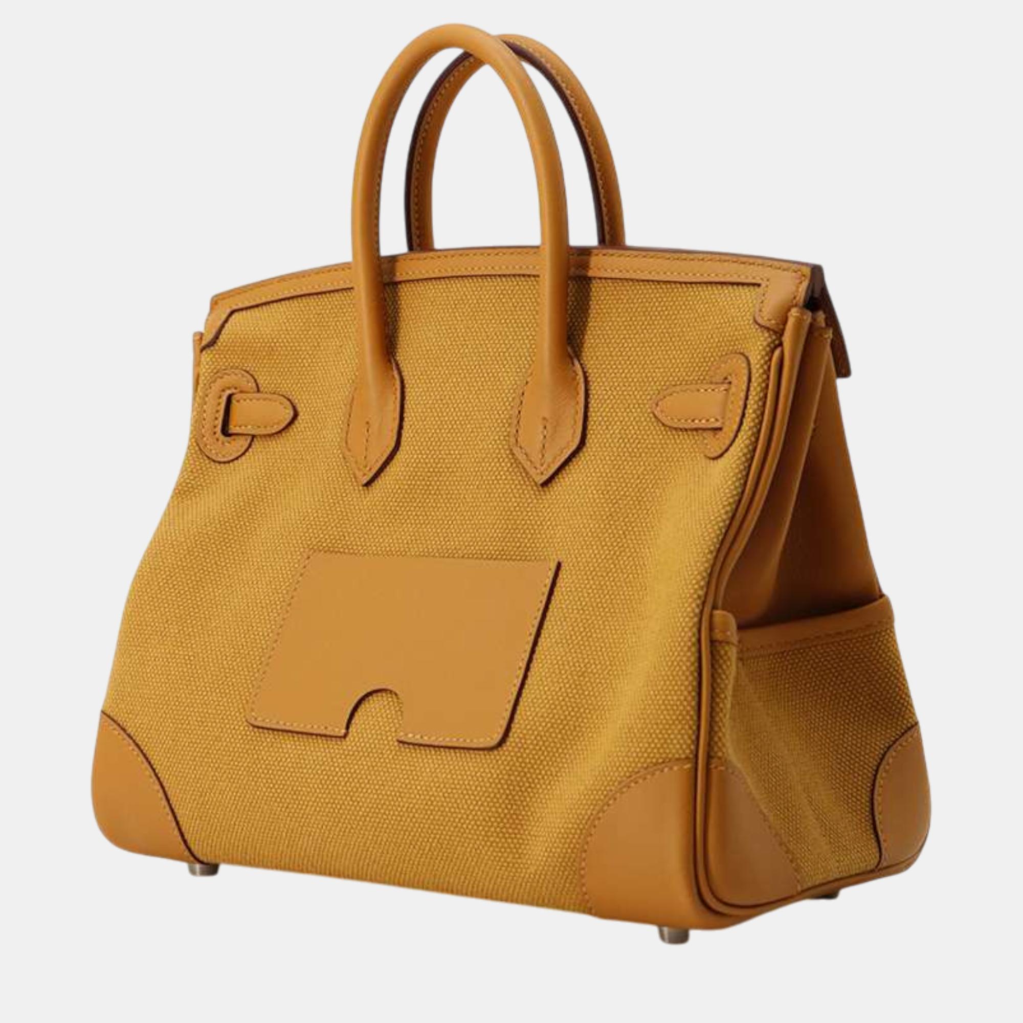 Hermes Sesame Swift Leather Cargo Birkin 25 Tote Bag 2