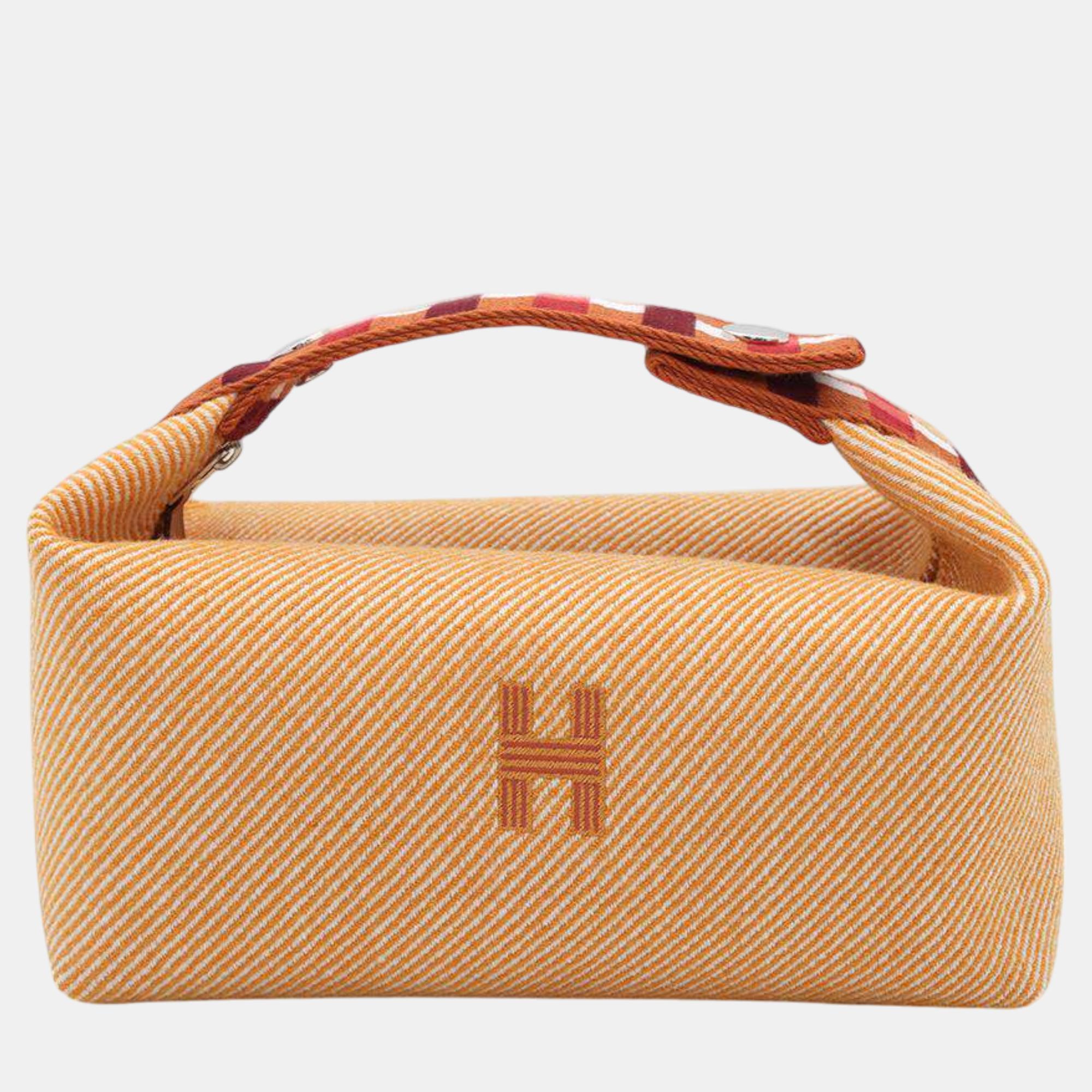 

Hermes Fove Canvas PM Bride-A-Brac Case Bag, Brown