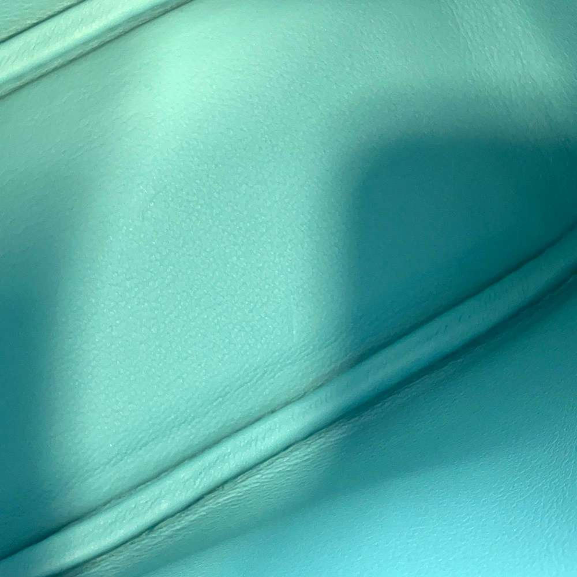 Hermes Blue Atoll Swift Leather Mini Plume Bag 