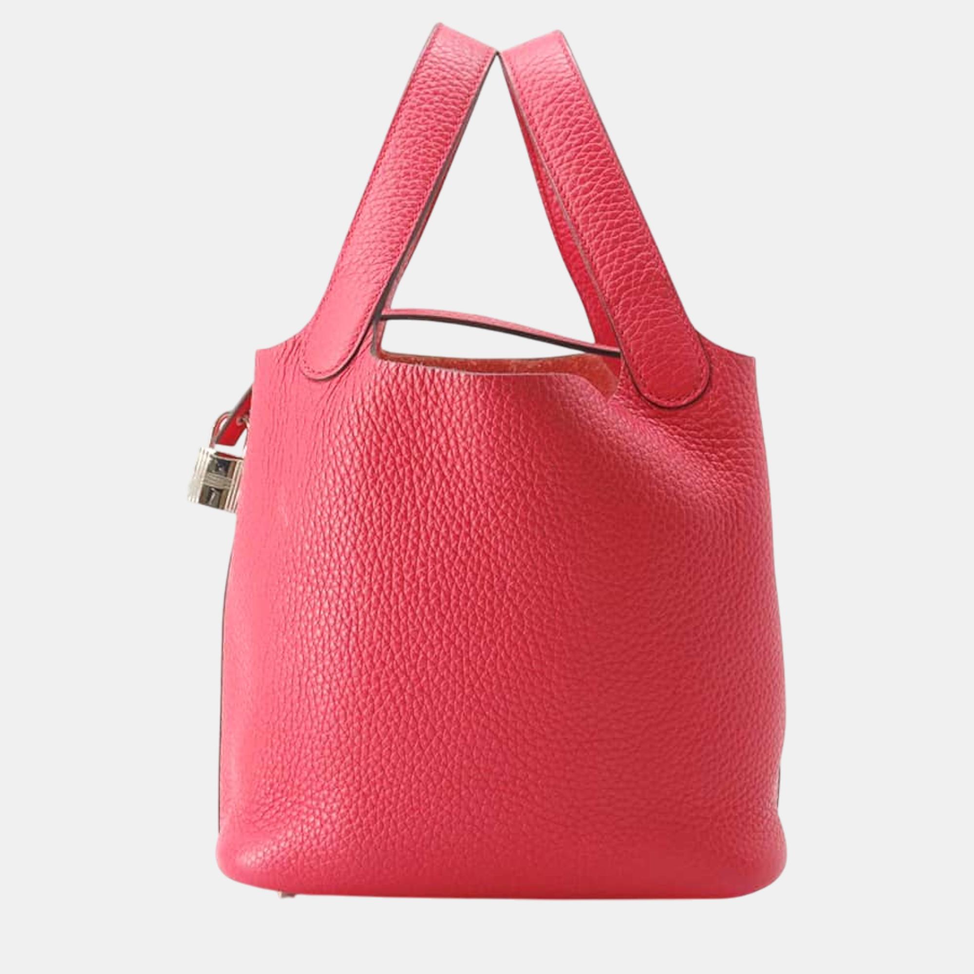 

Hermes Picotin Lock Rose Extreme Taurillon Clemence Size Pm, Pink