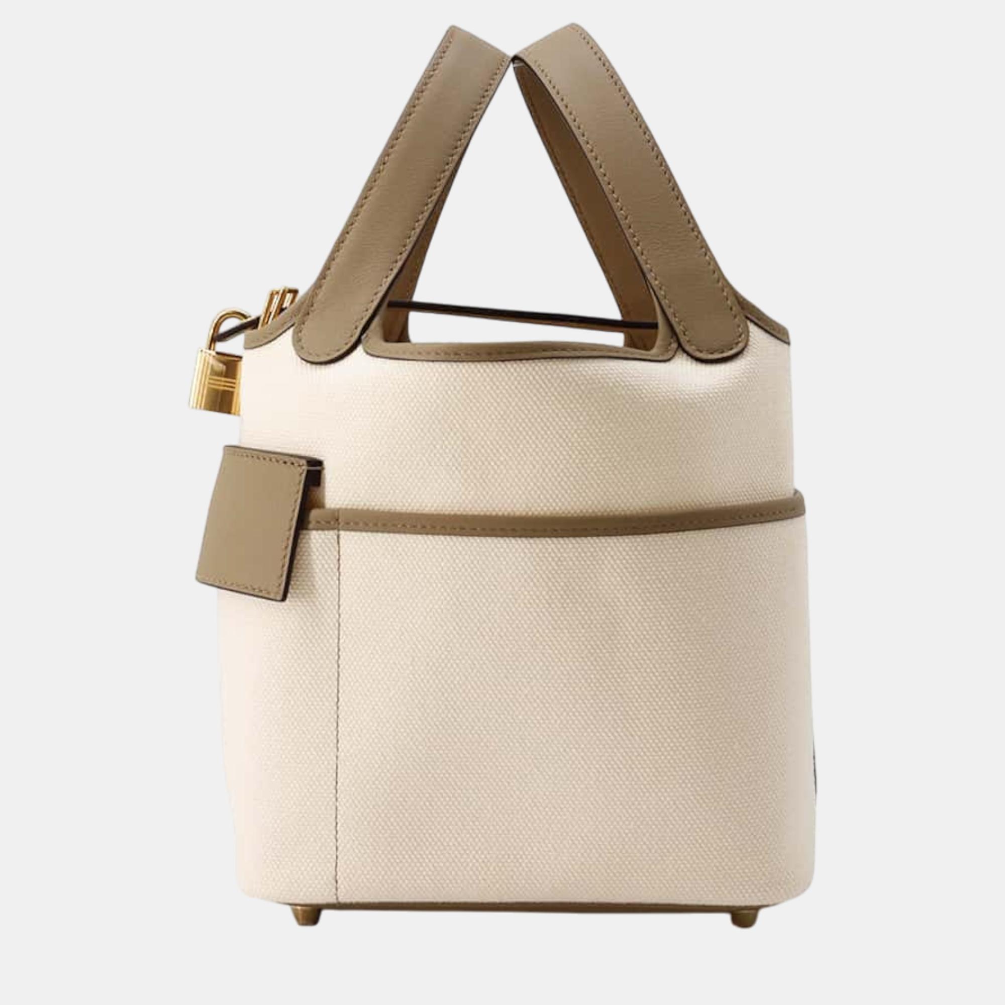 

Hermes Cargo Nata/Beige Marfa Towar Goeran Swift Leather Picotin Lock PM Bag