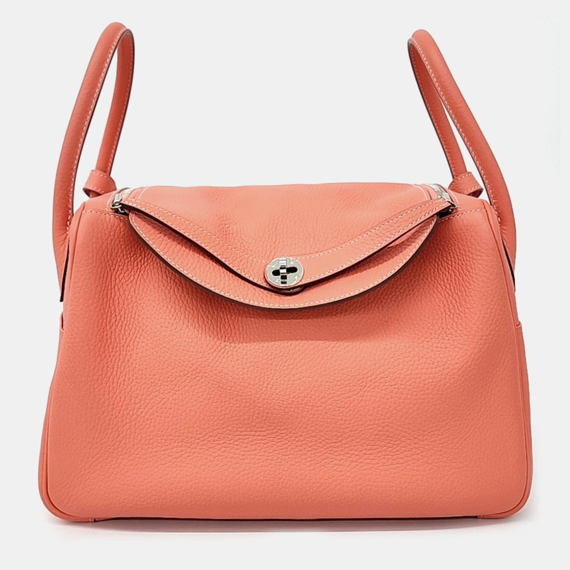 

Hermes Orange Leather Lindy 34 bag