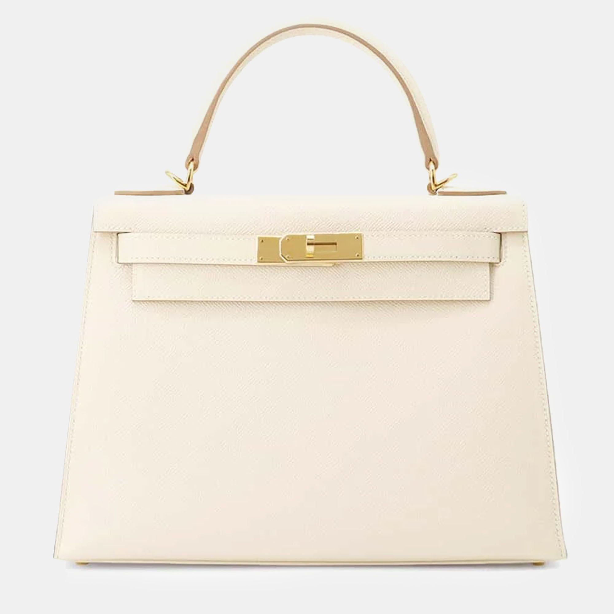 

Hermes Kelly Sellier Craie Epsom Size, White