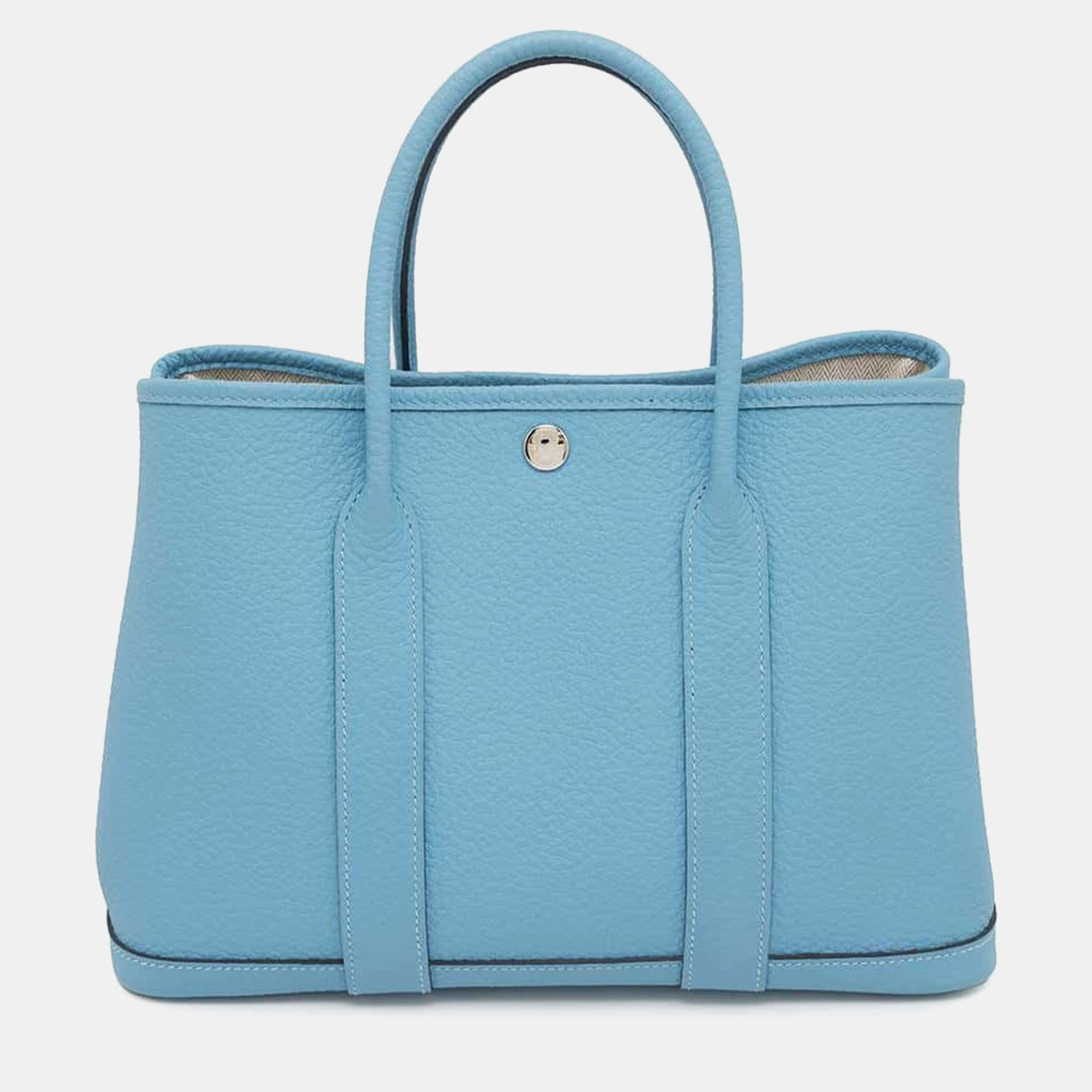 

Hermes Garden Party Bleu Du Nord Country Leather Size Tpm, Blue