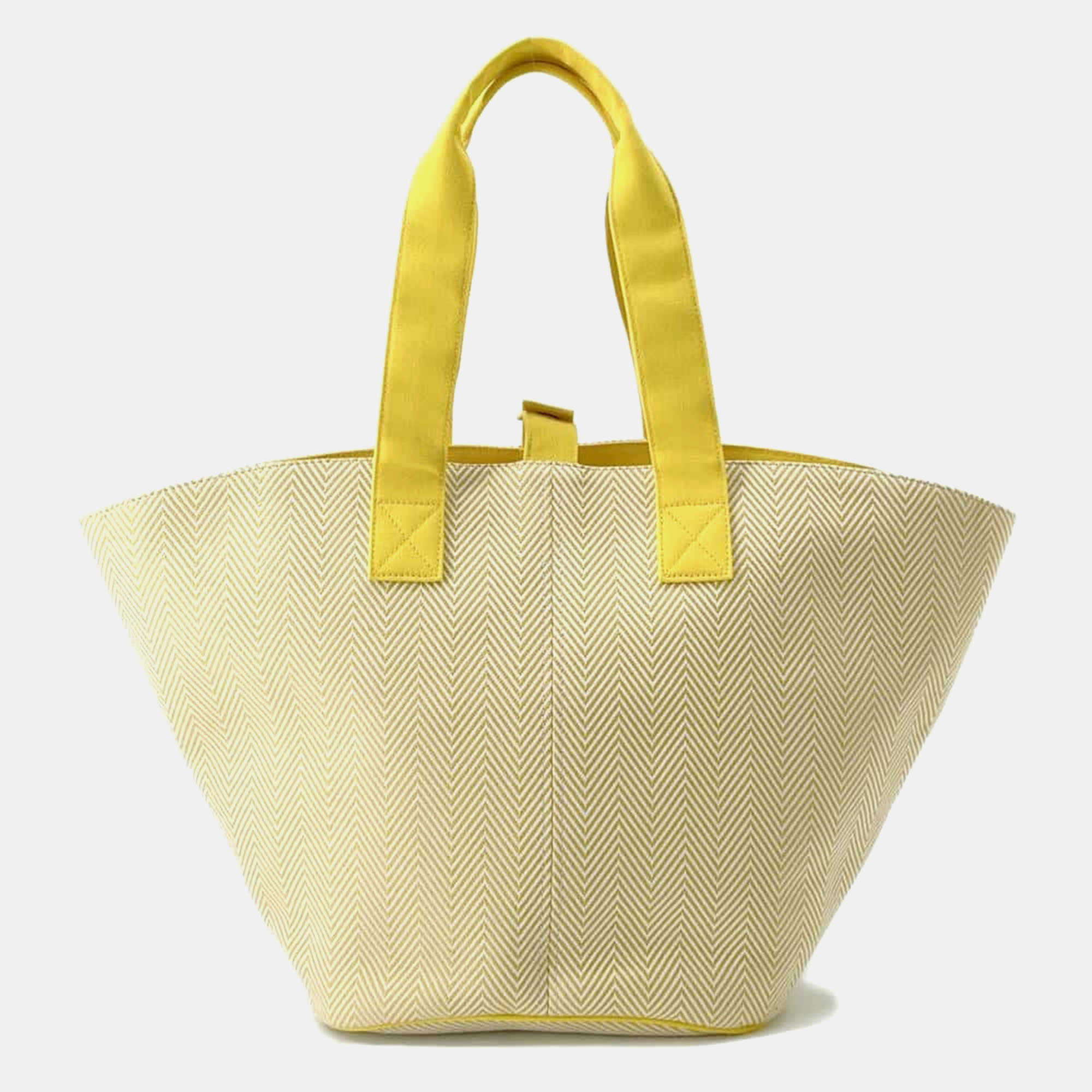 

Hermes Canvas Panier De Plage PM Tote Bag, Beige