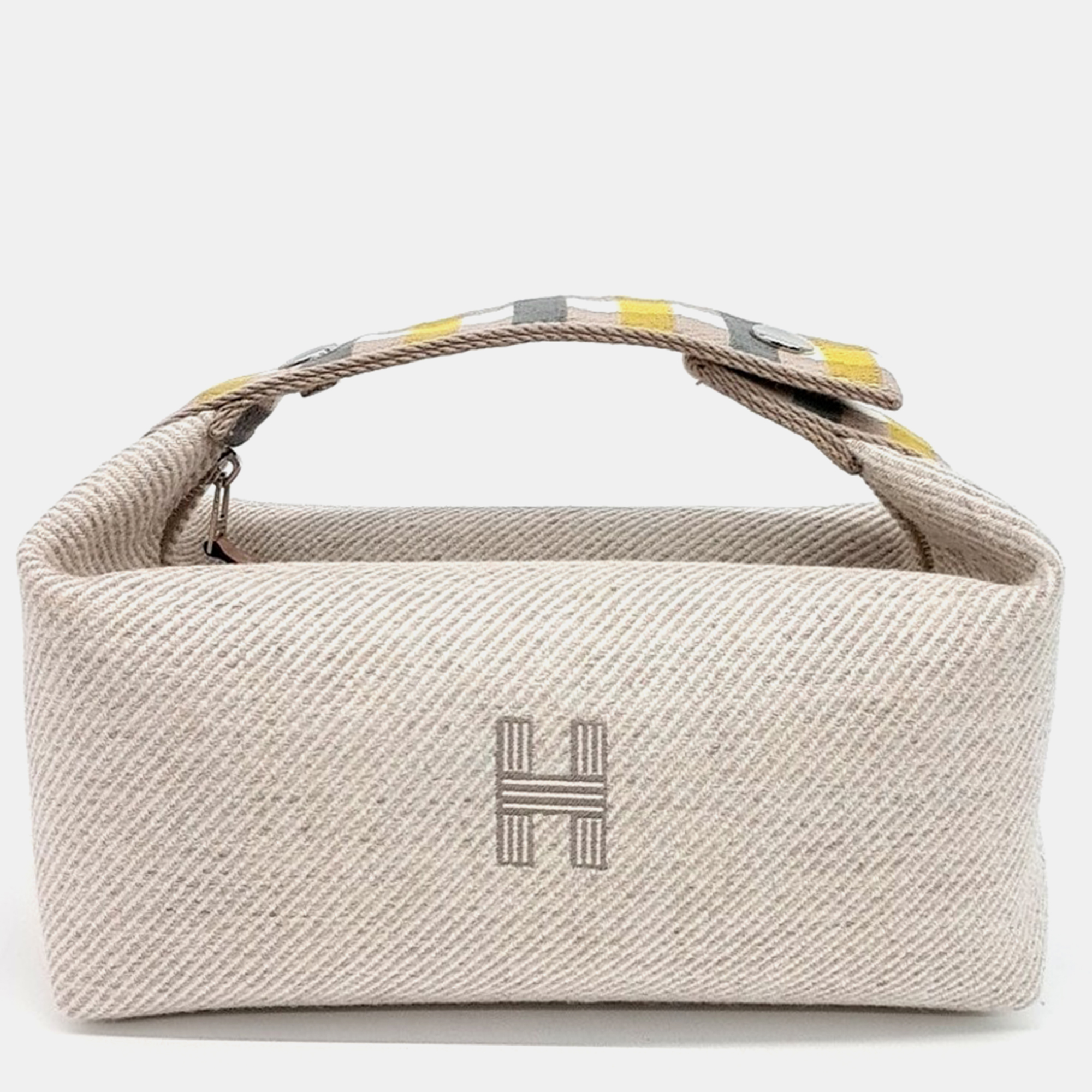 

Hermes Beige Fabric Bride-a-Brac Case