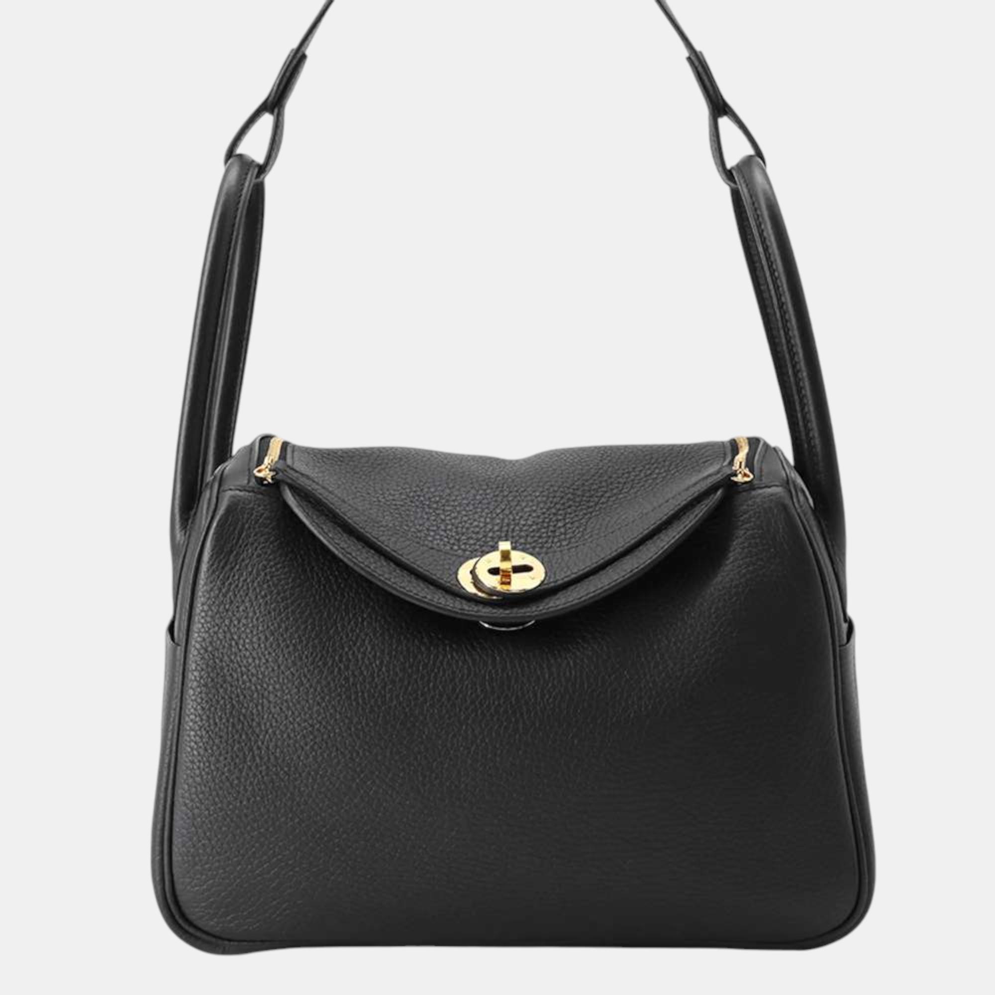 

Hermes Lindy Black Taurillon Clemence Size