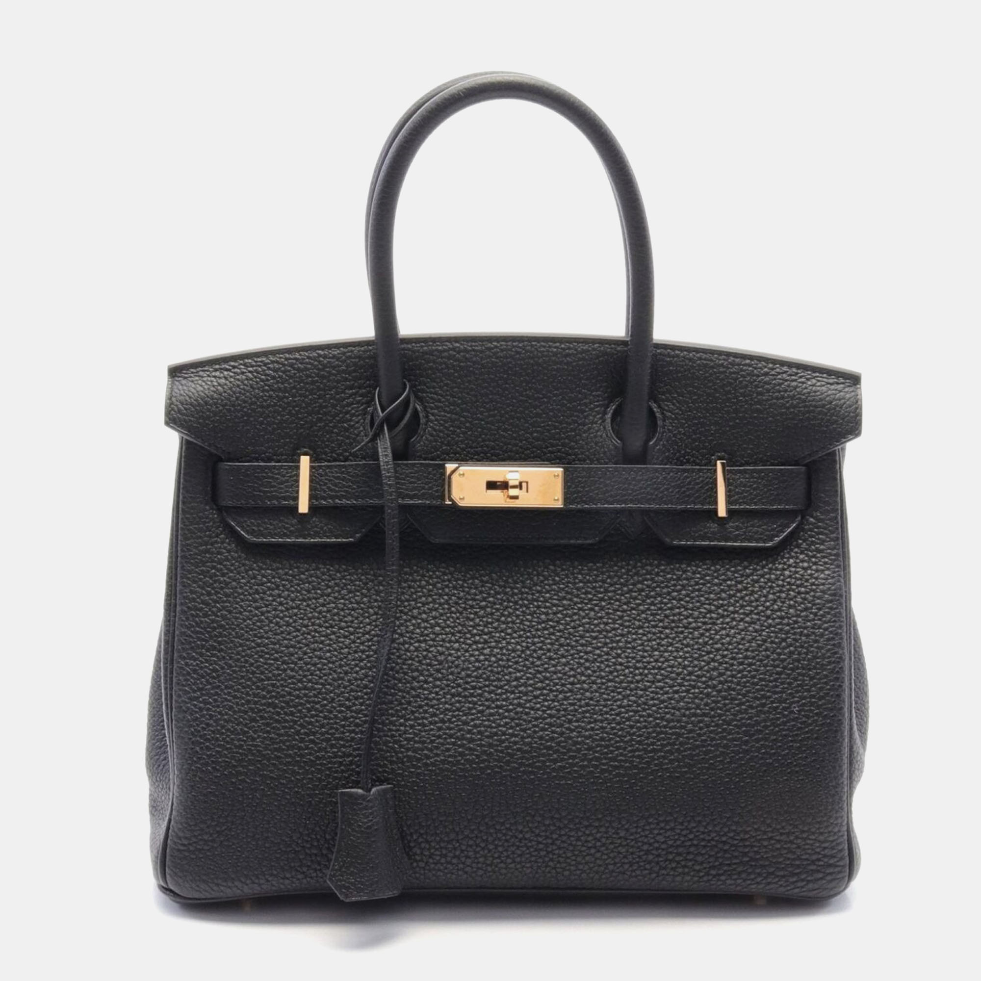 

Hermes Black Togo Leather Birkin 30 Bag