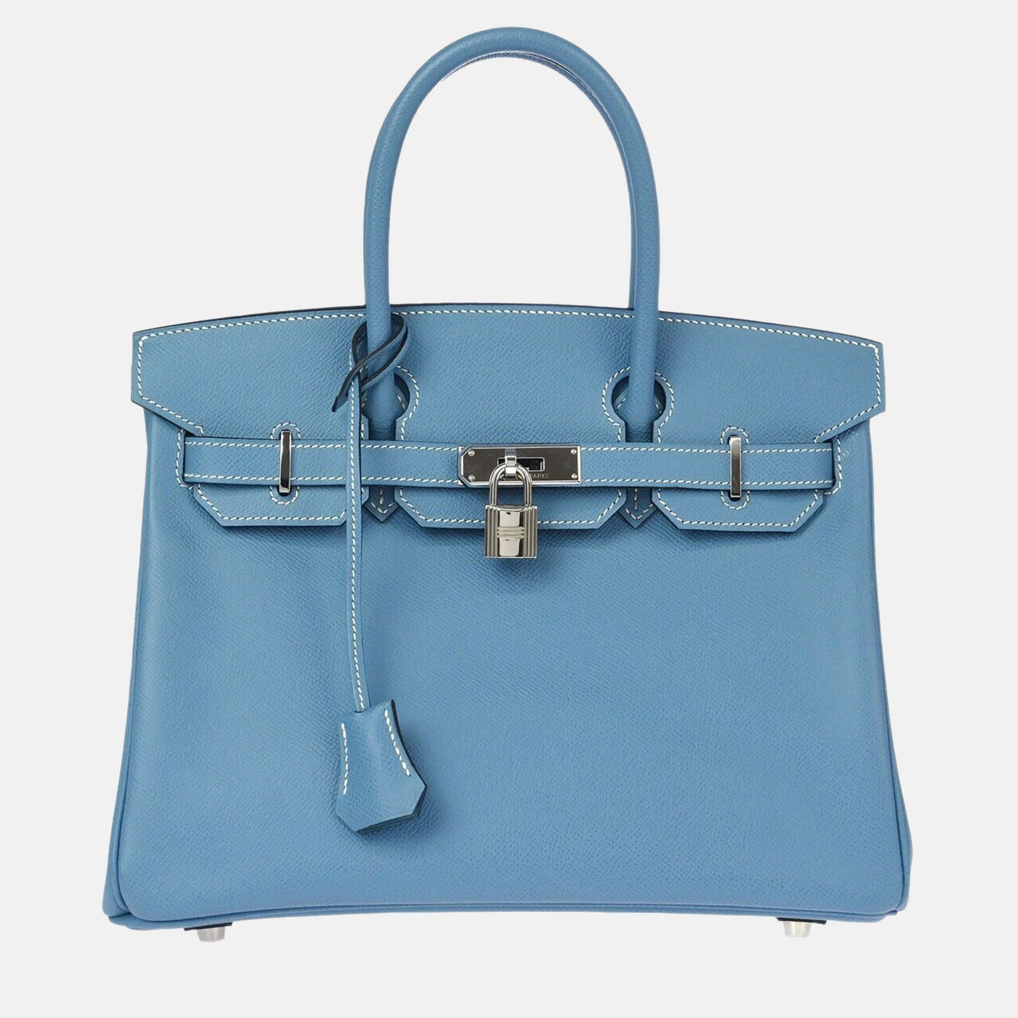 

Hermes Blue Jean Epsom Leather Birkin 30 Handbag