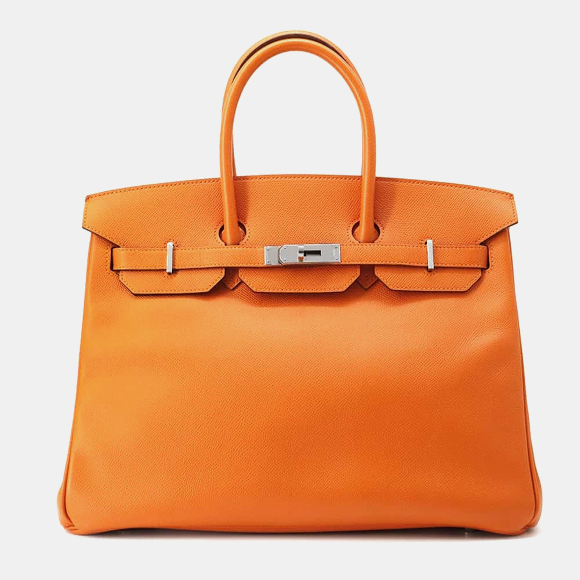 

Hermes Orange Epsom Leather Birkin 35
